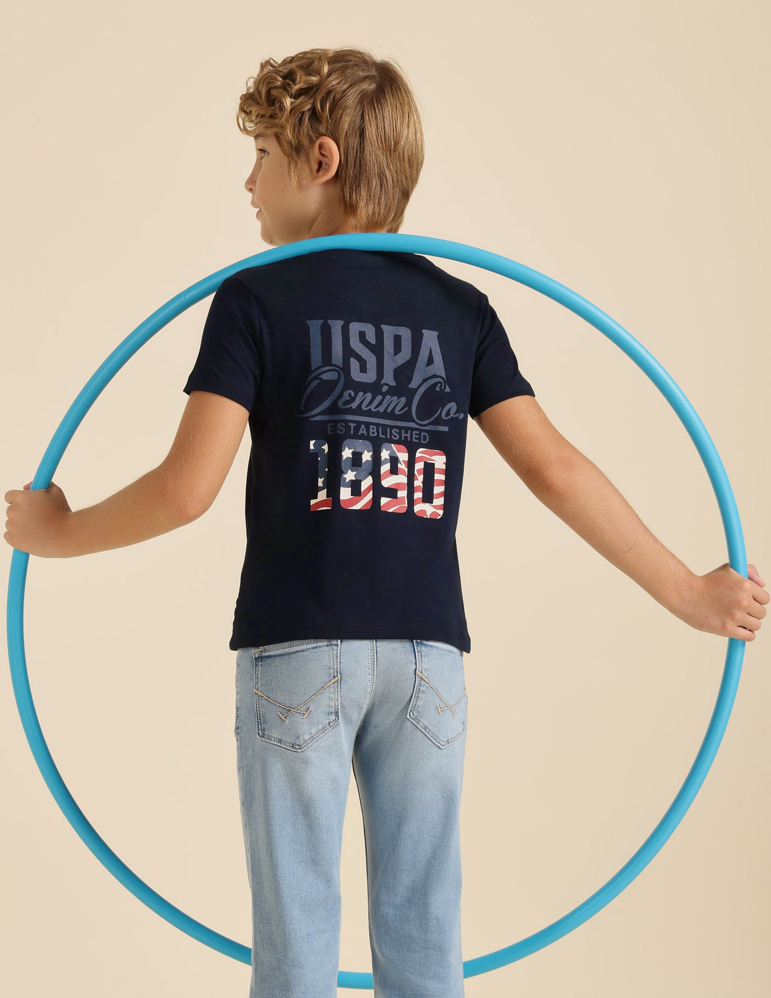 Boys Brand Printed Regular Fit T-Shirt