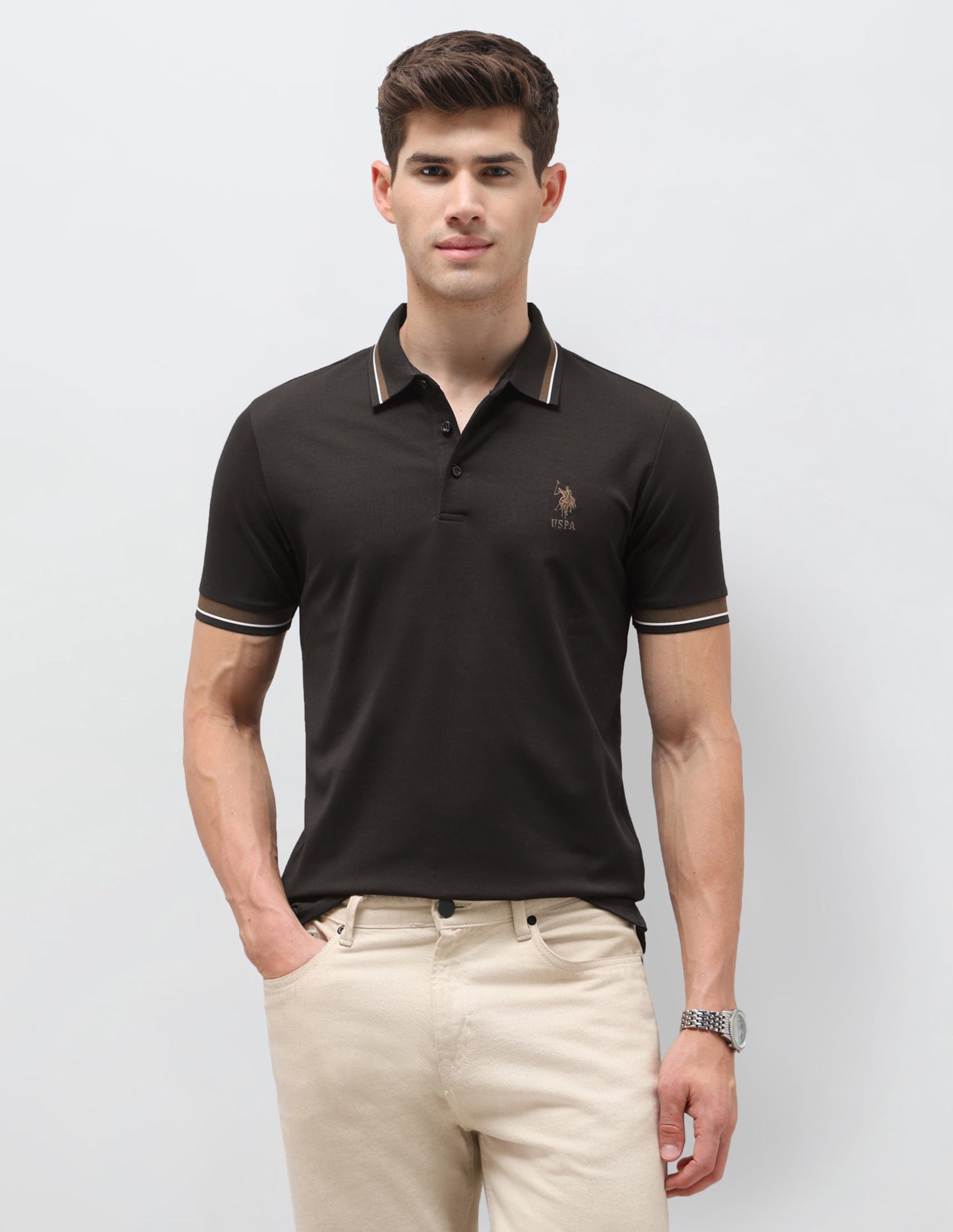 Solid Slim Fit Polo Shirt