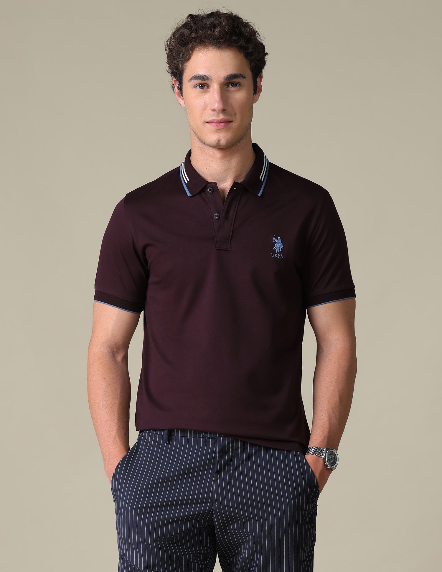 Regular Fit Solid Polo Shirt