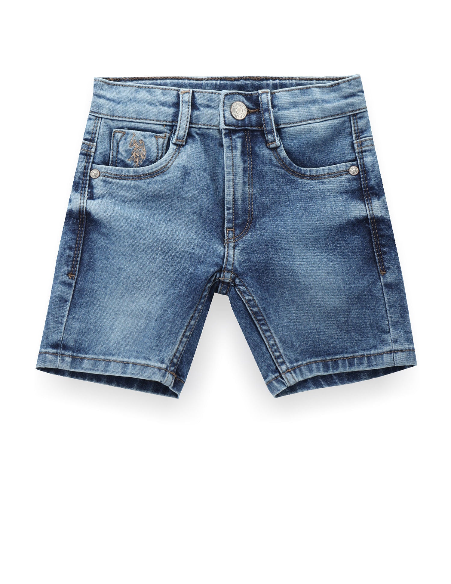 Boys Stone Wash Denim Shorts – U.S. Polo Assn. India