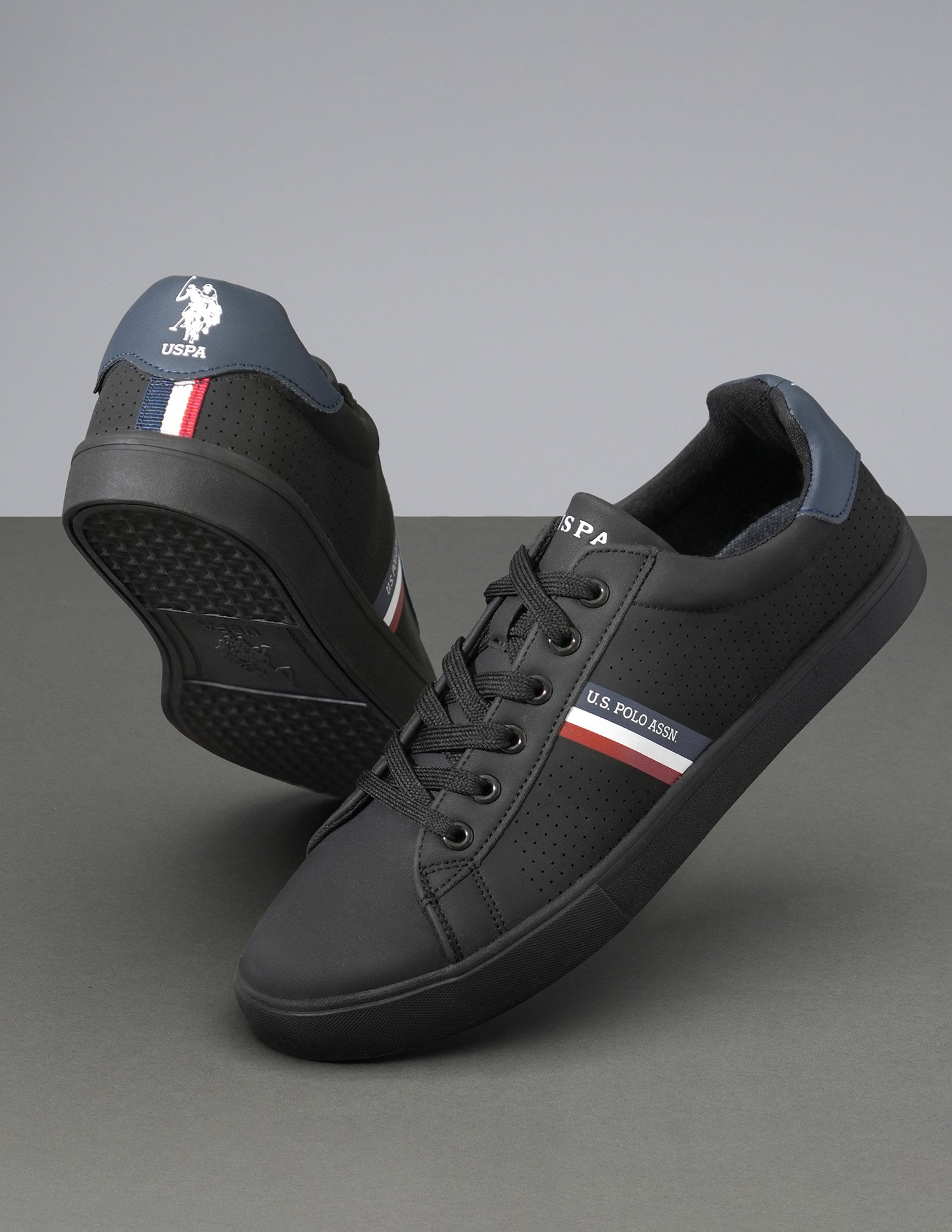 Men Capron 3.0 Solid Sneakers Black - U.S. Polo Assn. India | Large