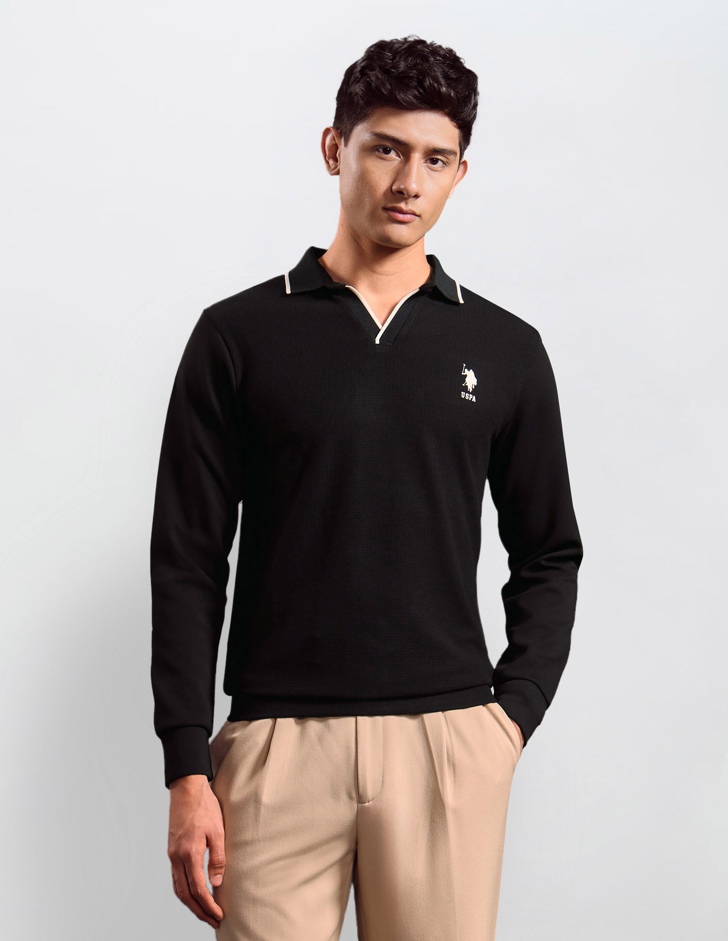Textured Muscle Fit Polo shirt