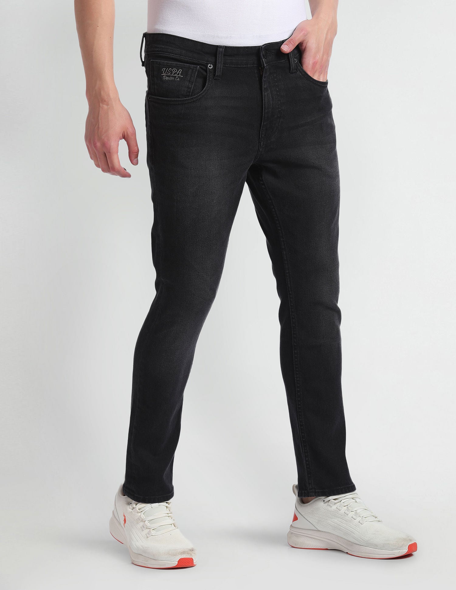 Henry Cropped Fit Black Jeans – U.S. Polo Assn. India