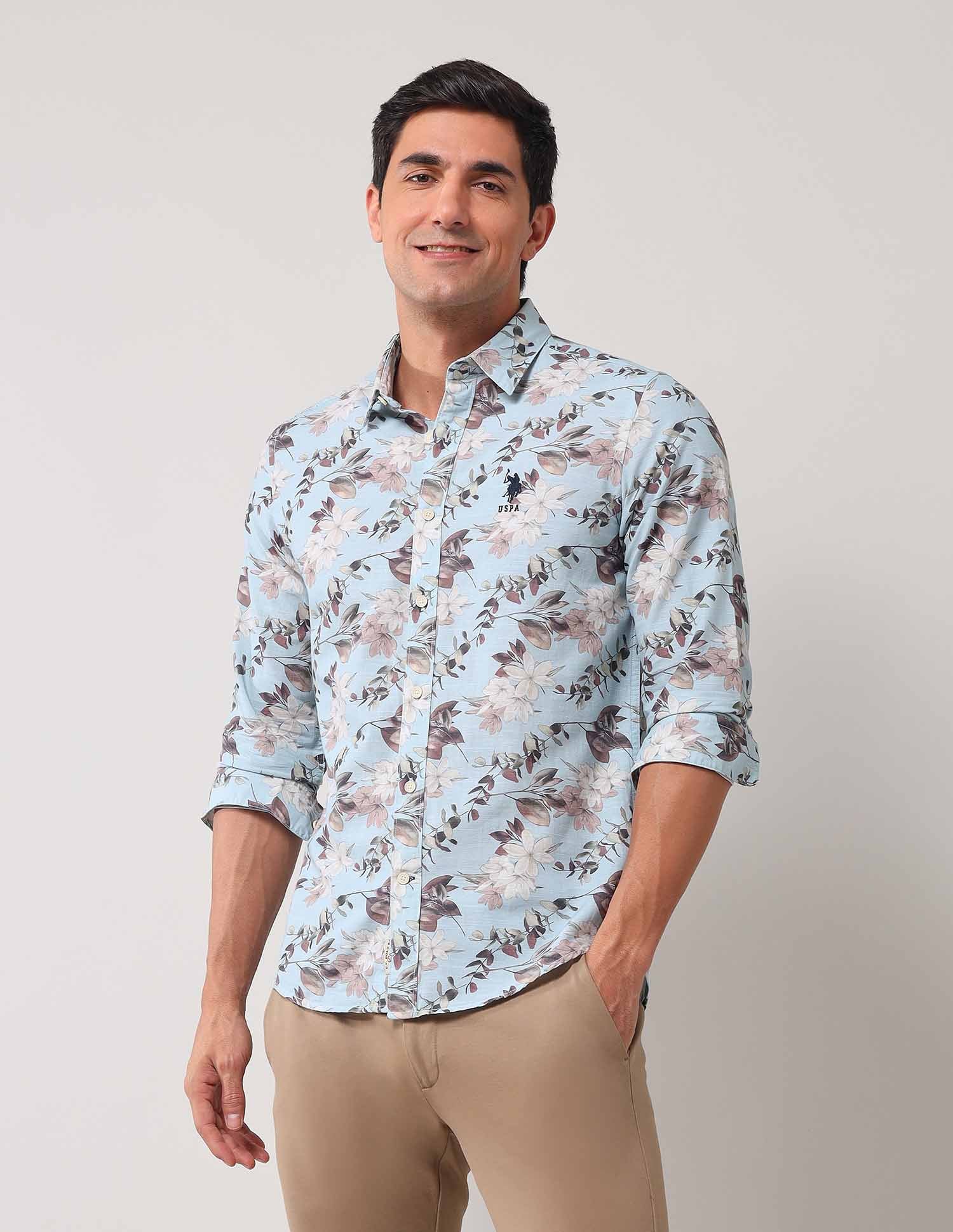 Regular Fit Floral Printed Shirt