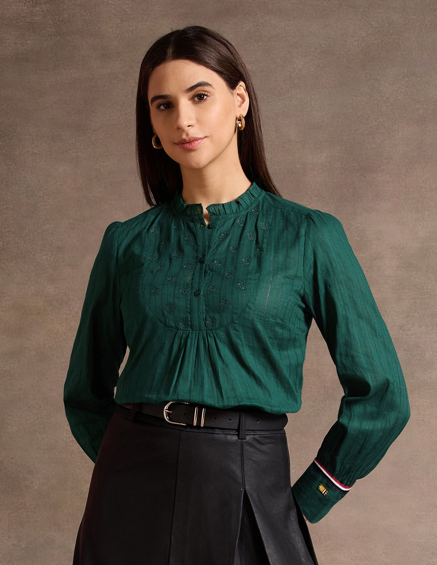 Tape Detail Dobby Top Green - U.S. Polo Assn. India | Large
