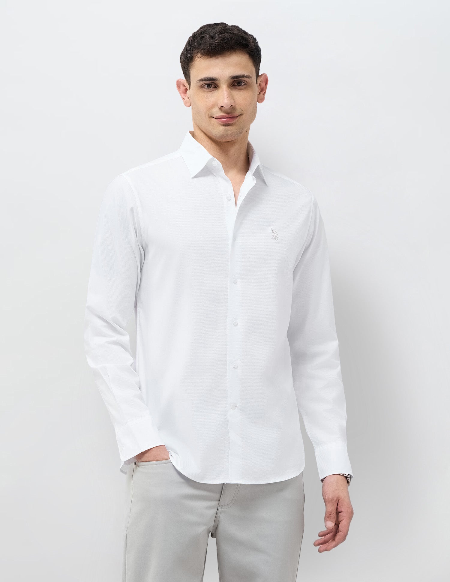 Textured Tailored Fit Shirt