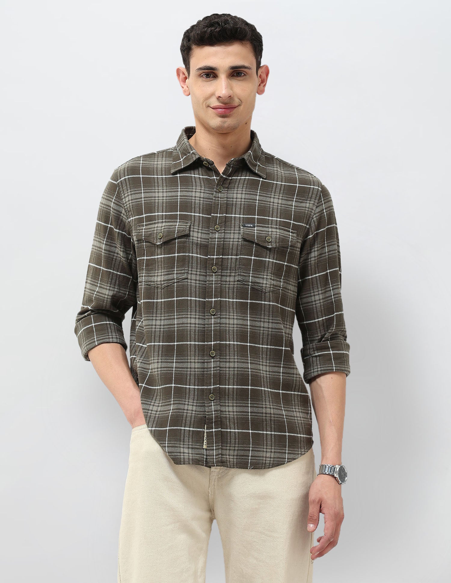 Twill Tartan Checked Shirt