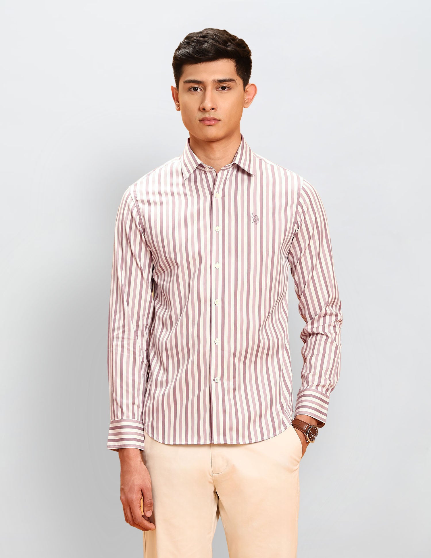 Poplin Vertical Striped Shirt