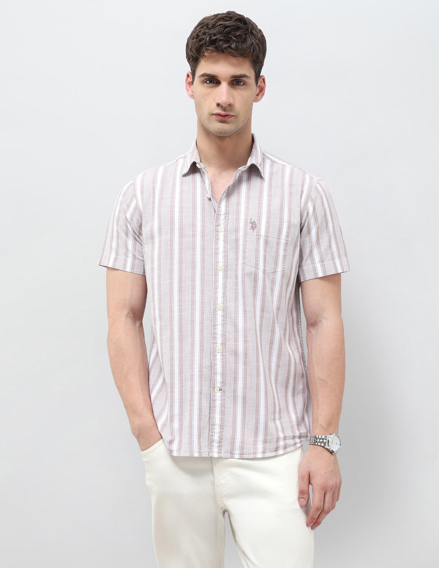 Vertical Striped Regular Fit Shirt