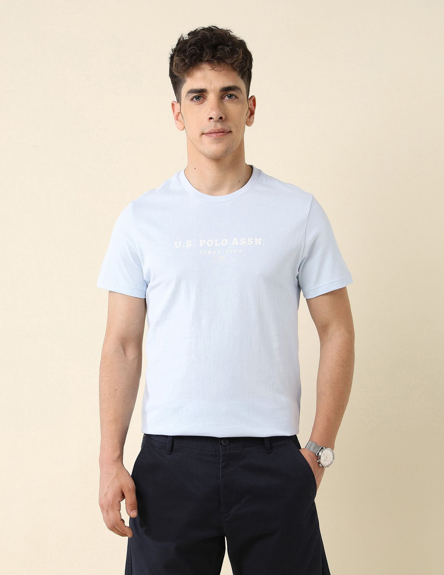 Brand Printed Slim Fit T-Shirt