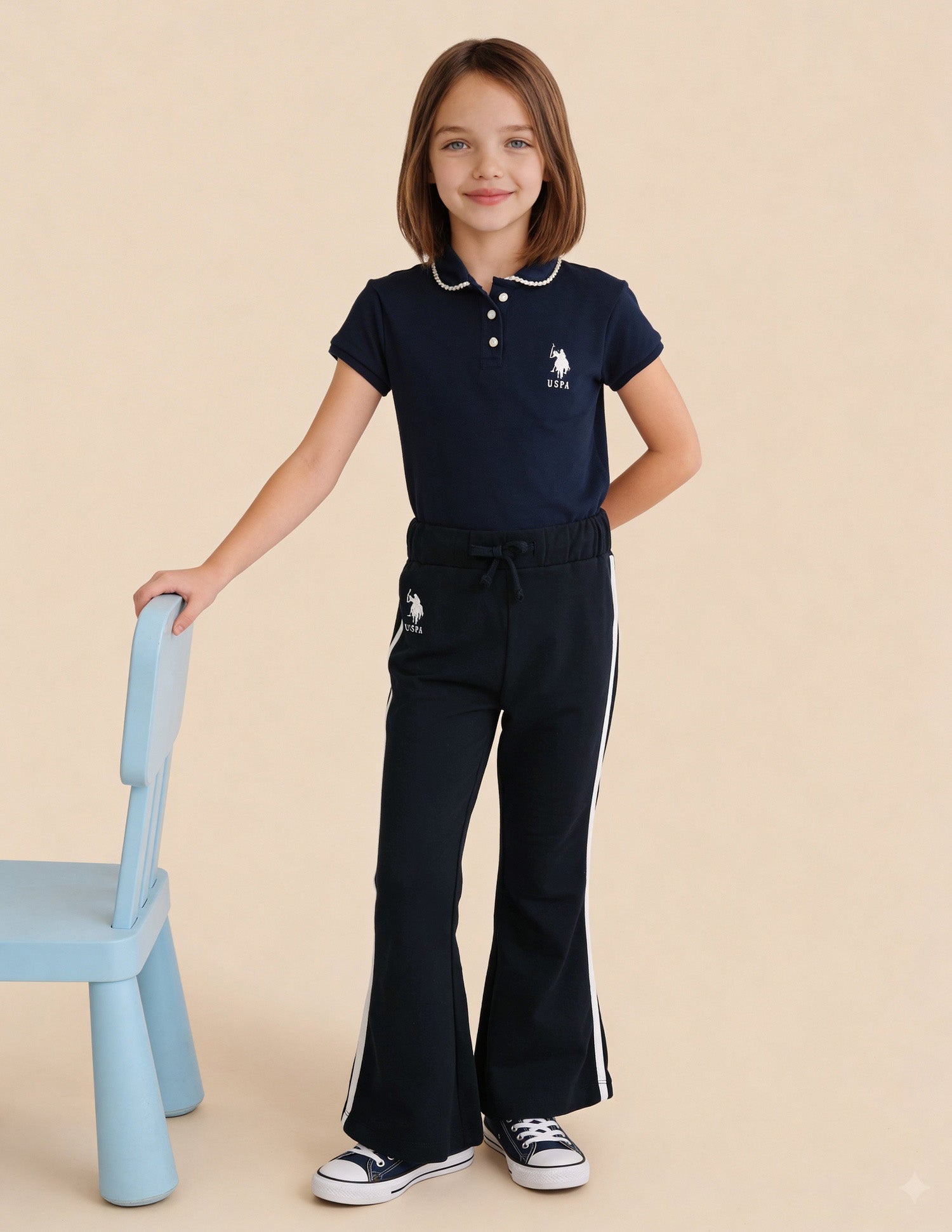 Solid Flared Fit Track Pants