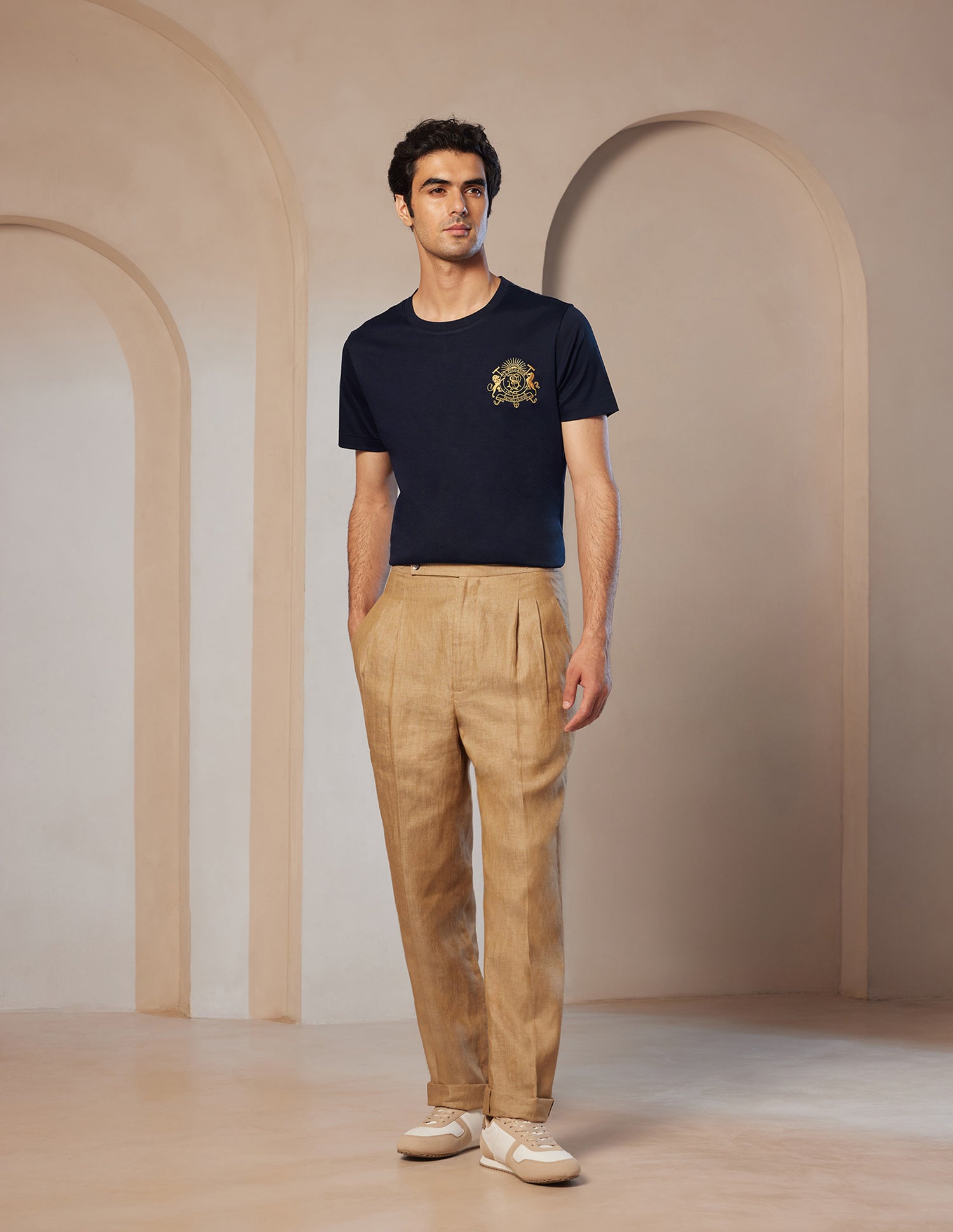 Pacho X Crest Logo Slim Fit T-Shirt Navy - U.S. POLO ASSN. | Large