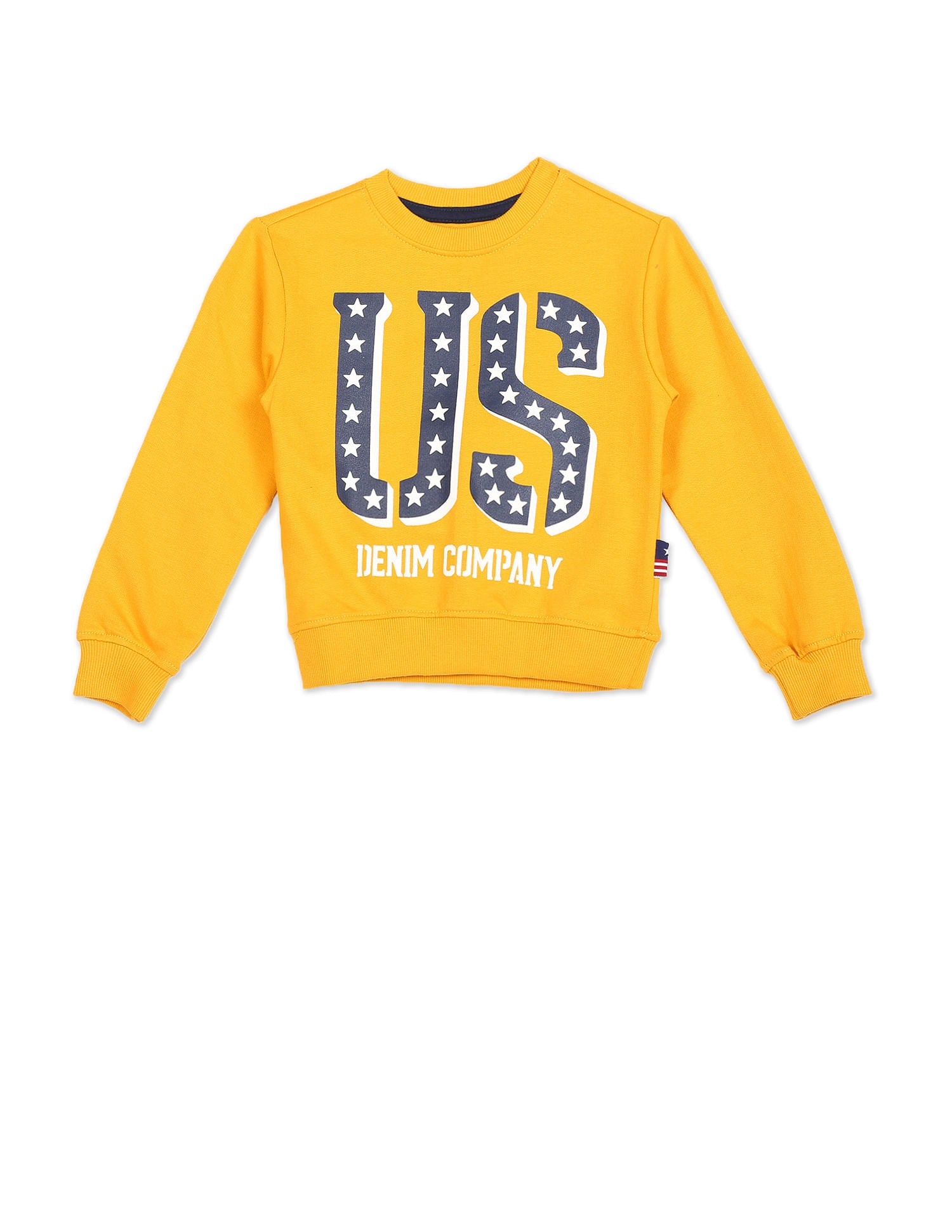 Crew Neck Brand Print Sweatshirt