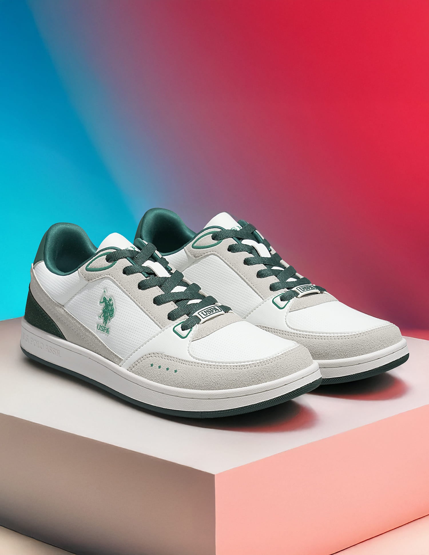 Landwin 3.0 Colourblocked Sneakers Green - U.S. Polo Assn. India | Large