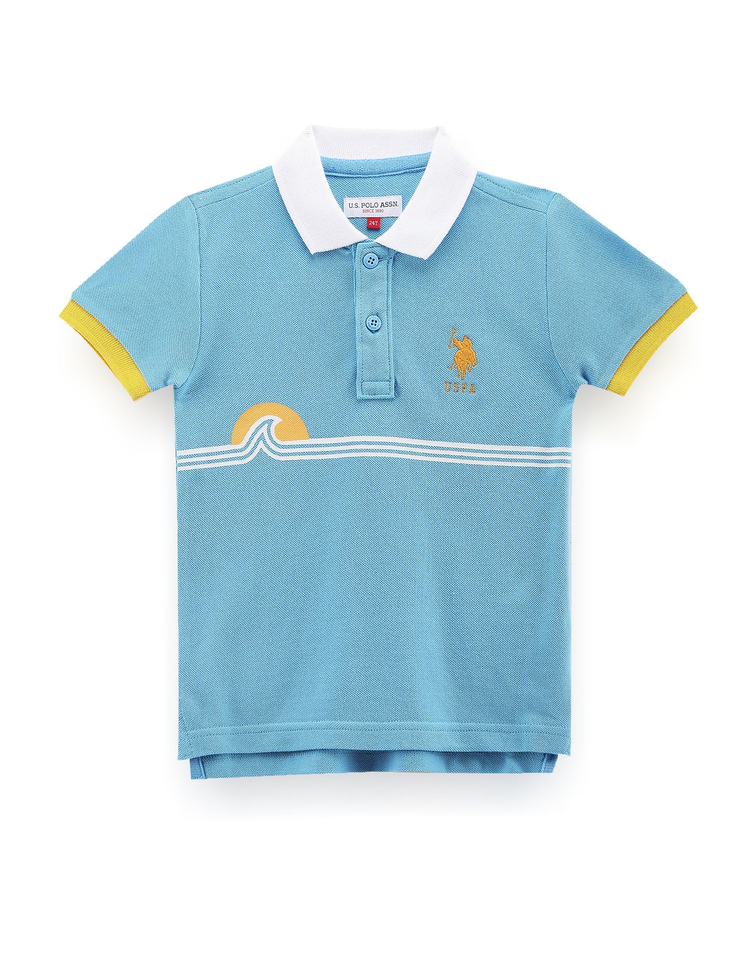 Boys Graphic Pique Polo Shirt