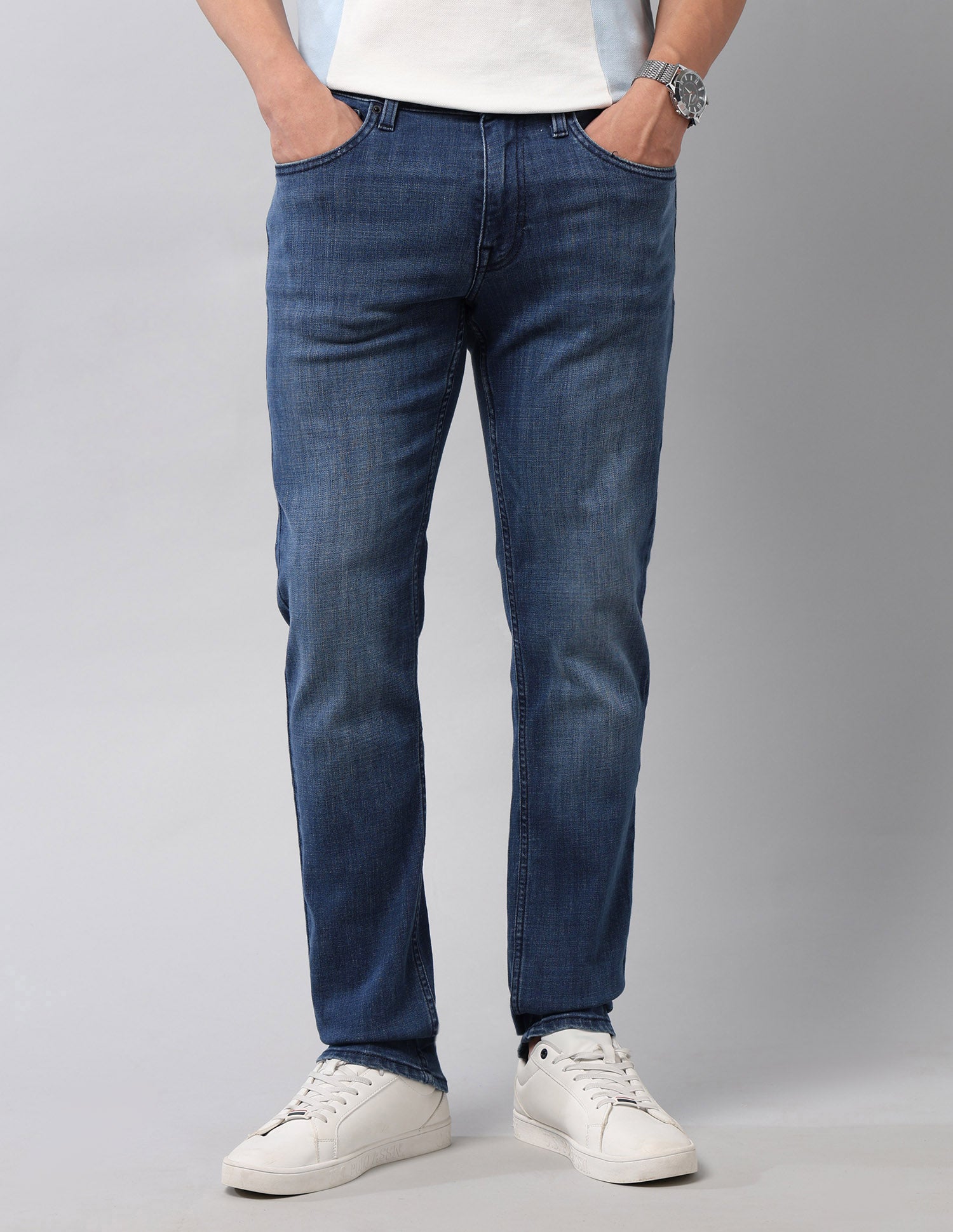 Brandon Slim Tapered Fit Blue Jeans