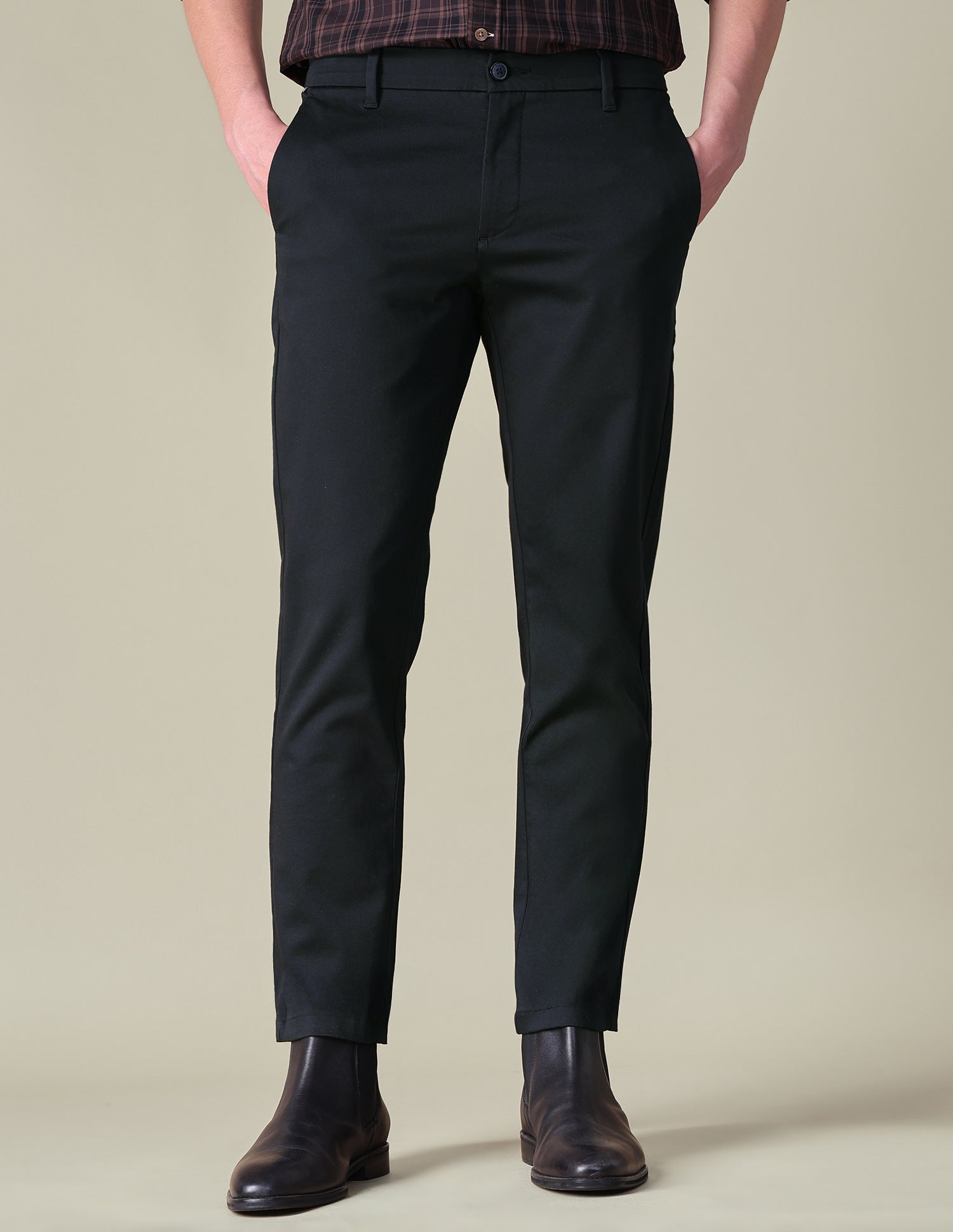 Denver Slim Fit Textured Trousers