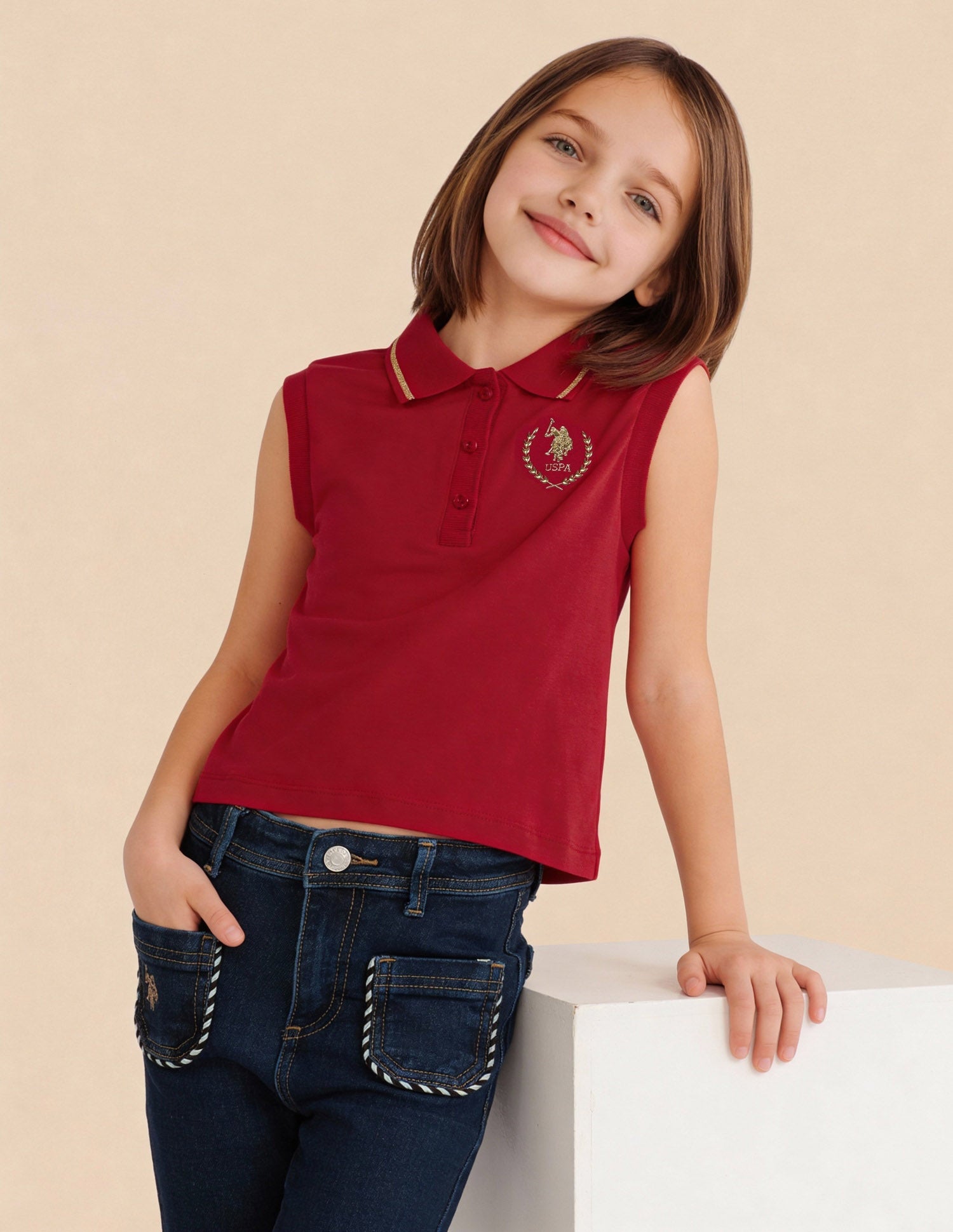 Girls Solid Regular Fit Top