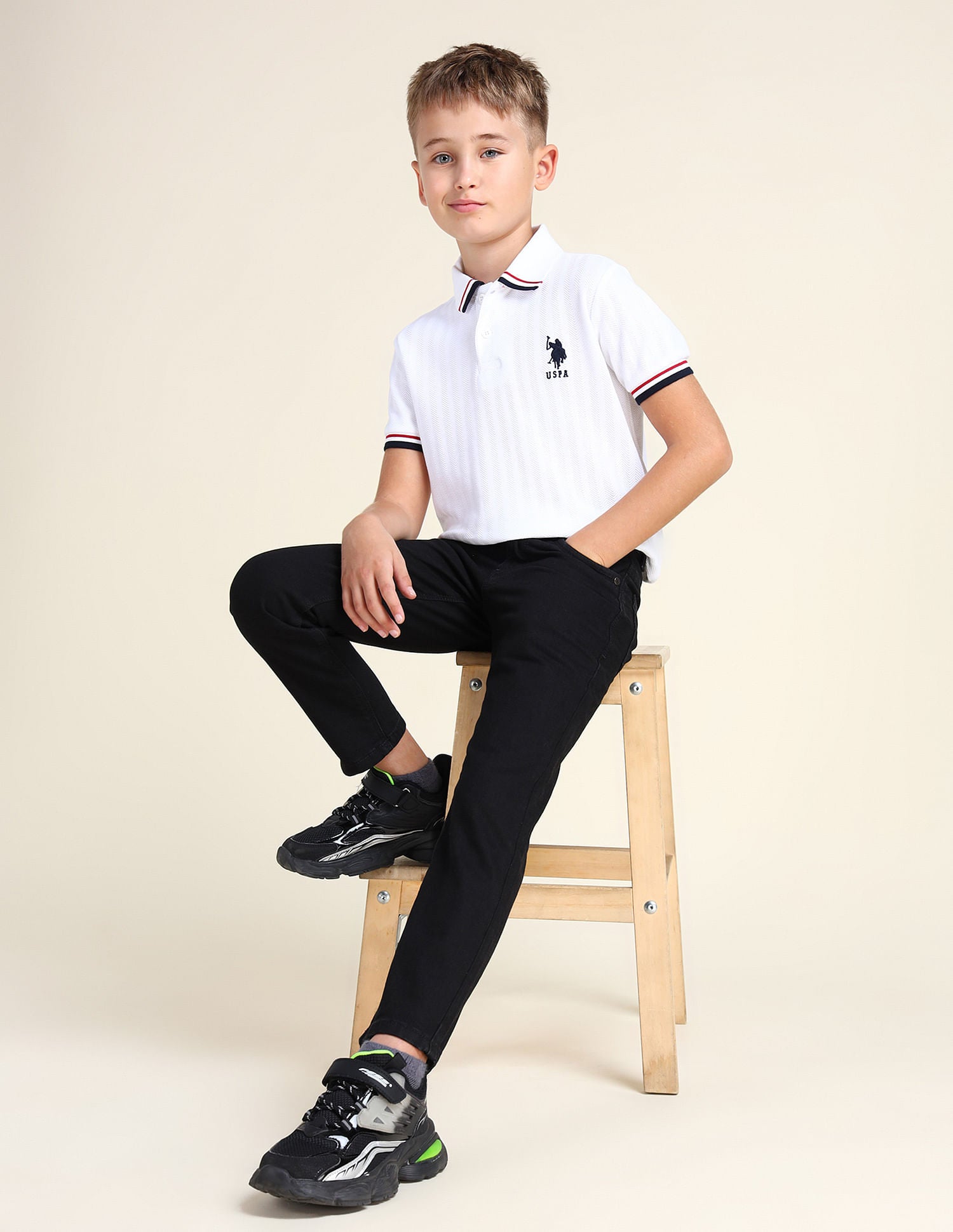 Slim Fit Dark Washed Jeans Black - U.S. Polo Assn. India | Large