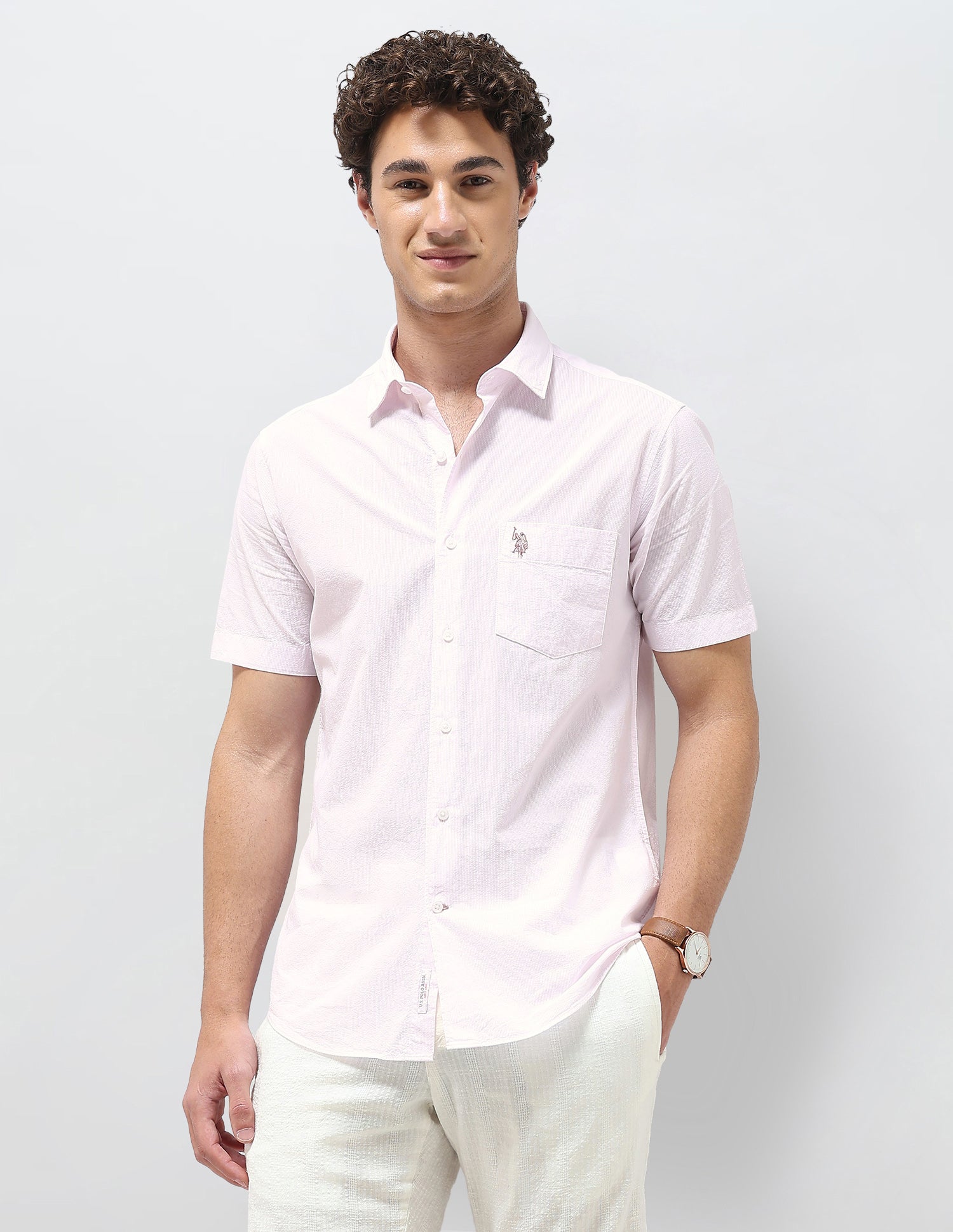 Pinstriped Seersucker Shirt