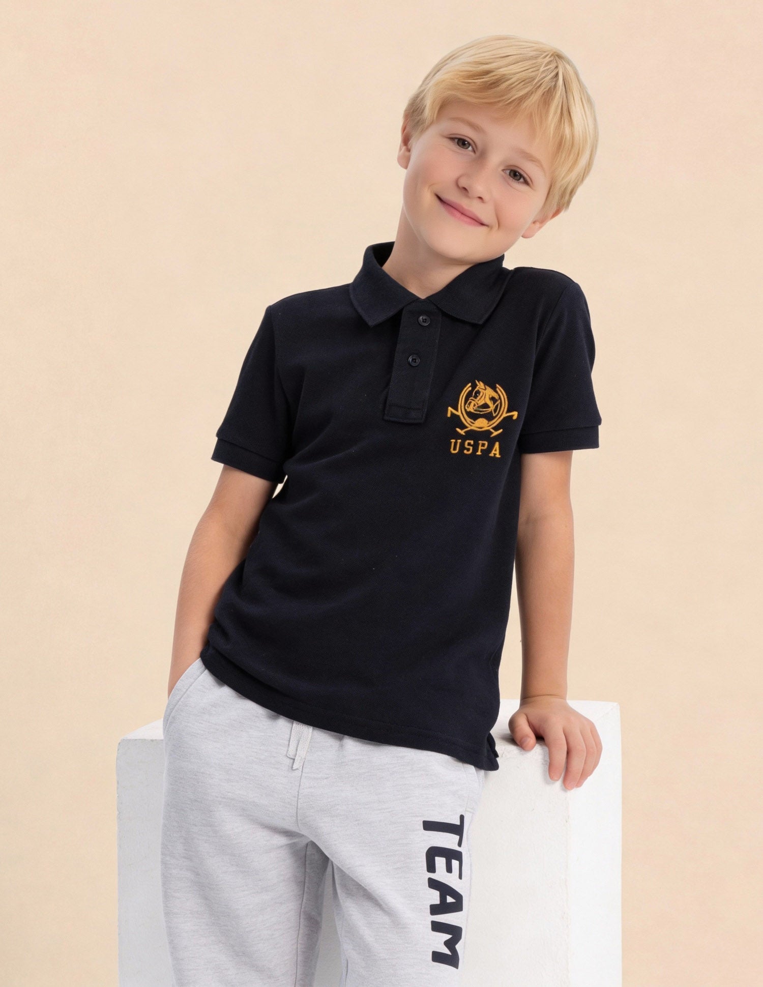 Solid Cotton Pique Polo Shirt