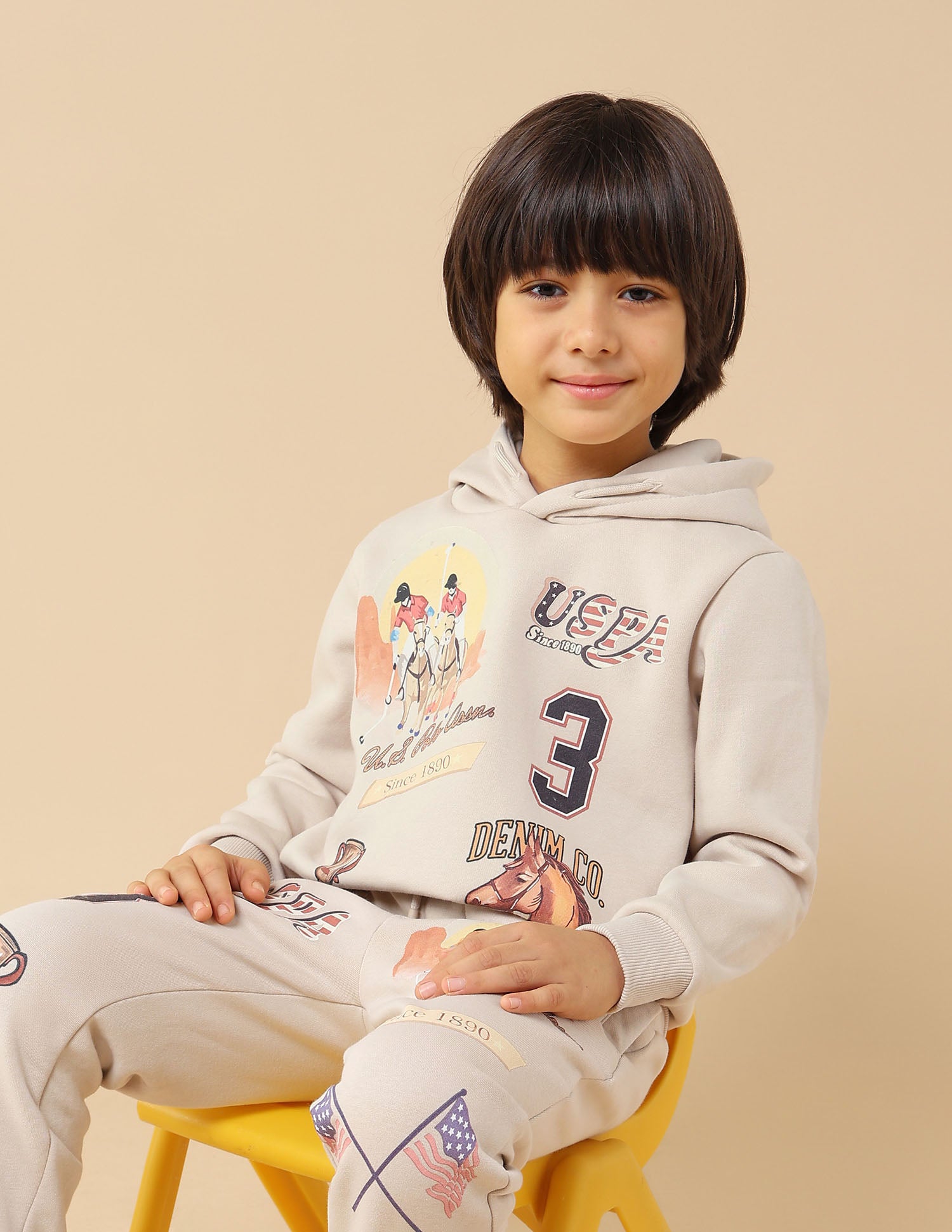Boys Graphic Brand Printed Regular Fit Sweatshirt