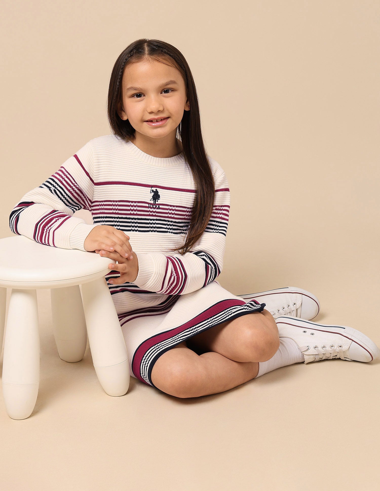 Girls Regular Fit Sweater Dress