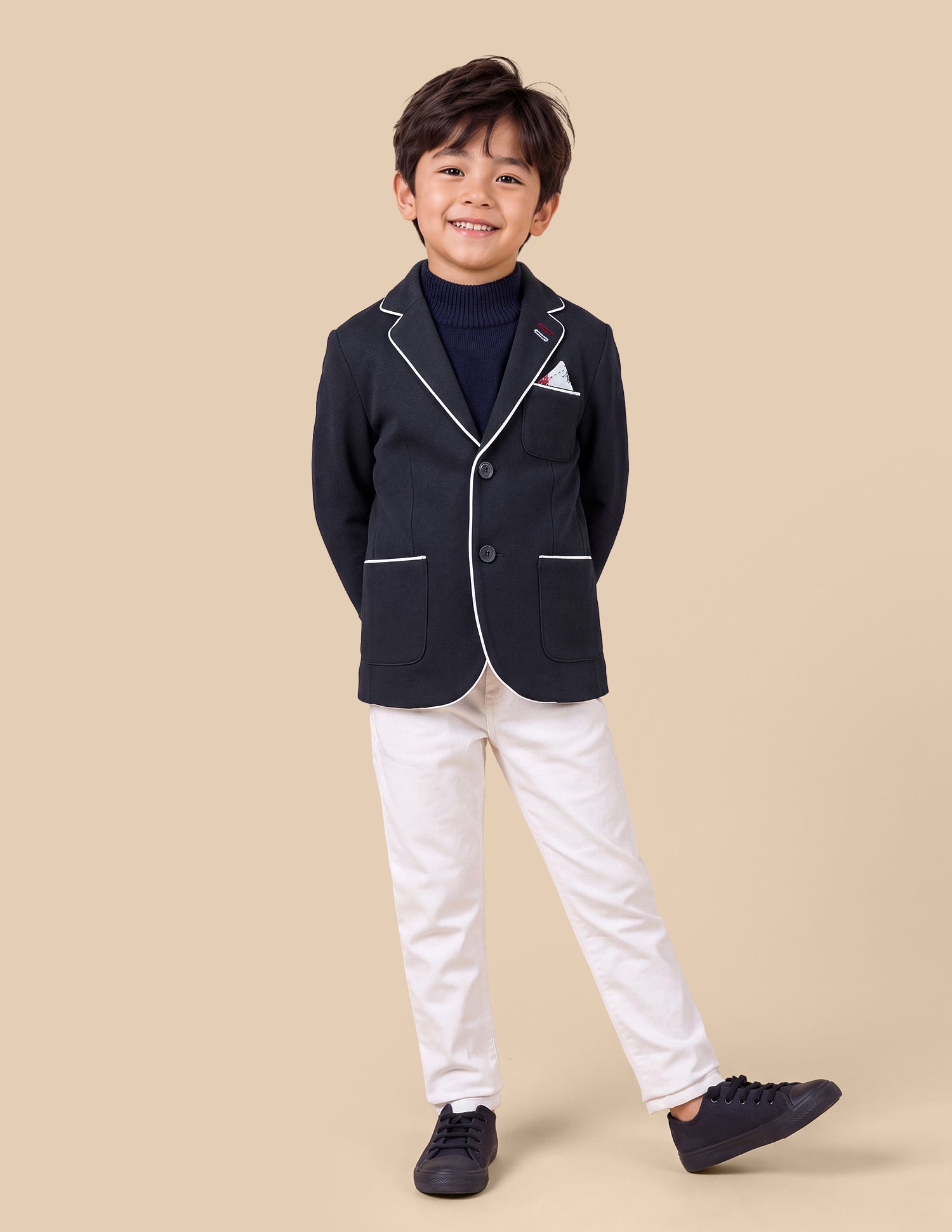 Solid Twill Blazer Navy - U.S. Polo Assn. India | Large