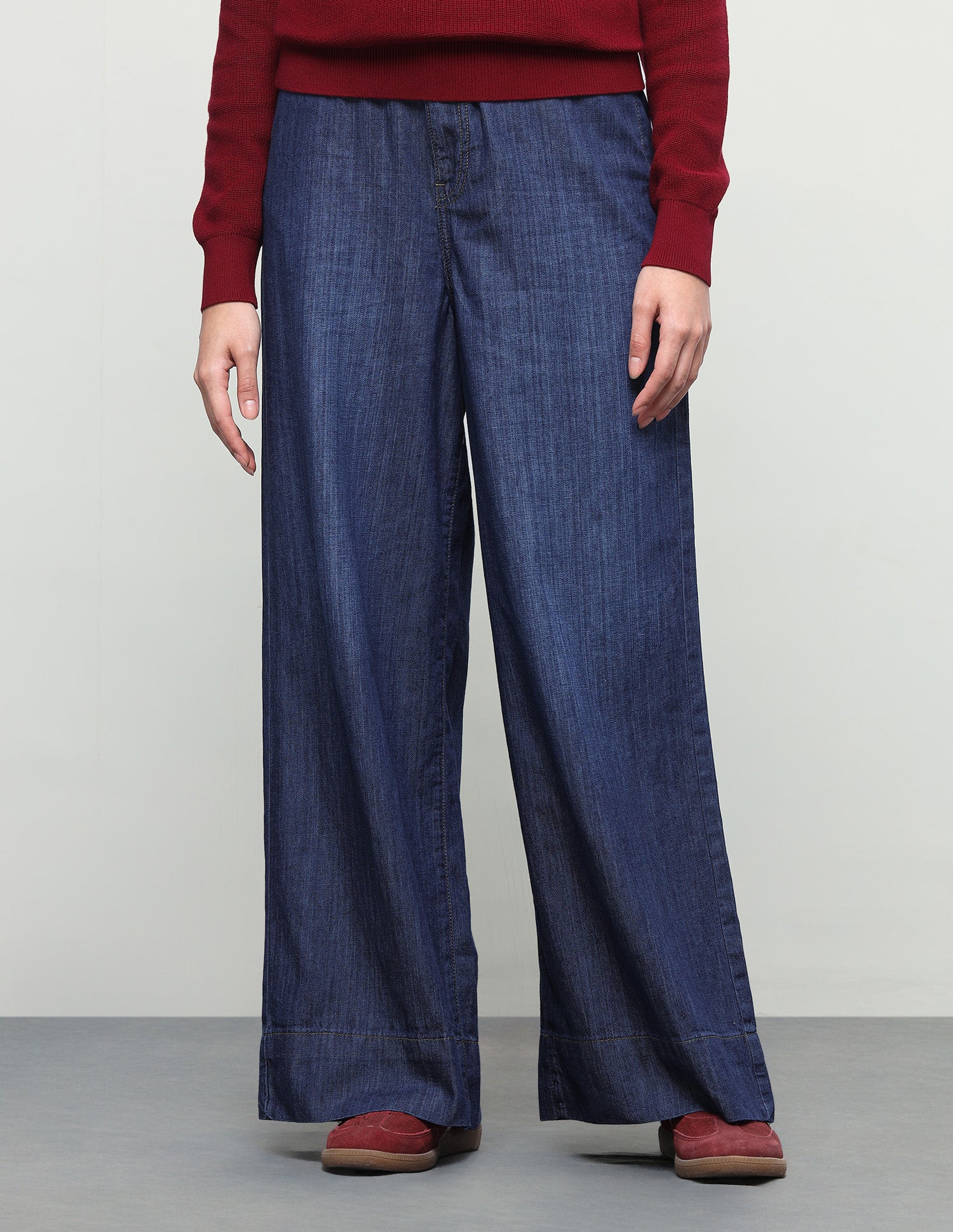 Wide Leg Fit Blue Jeans Dark Blue - U.S. Polo Assn. India | Large