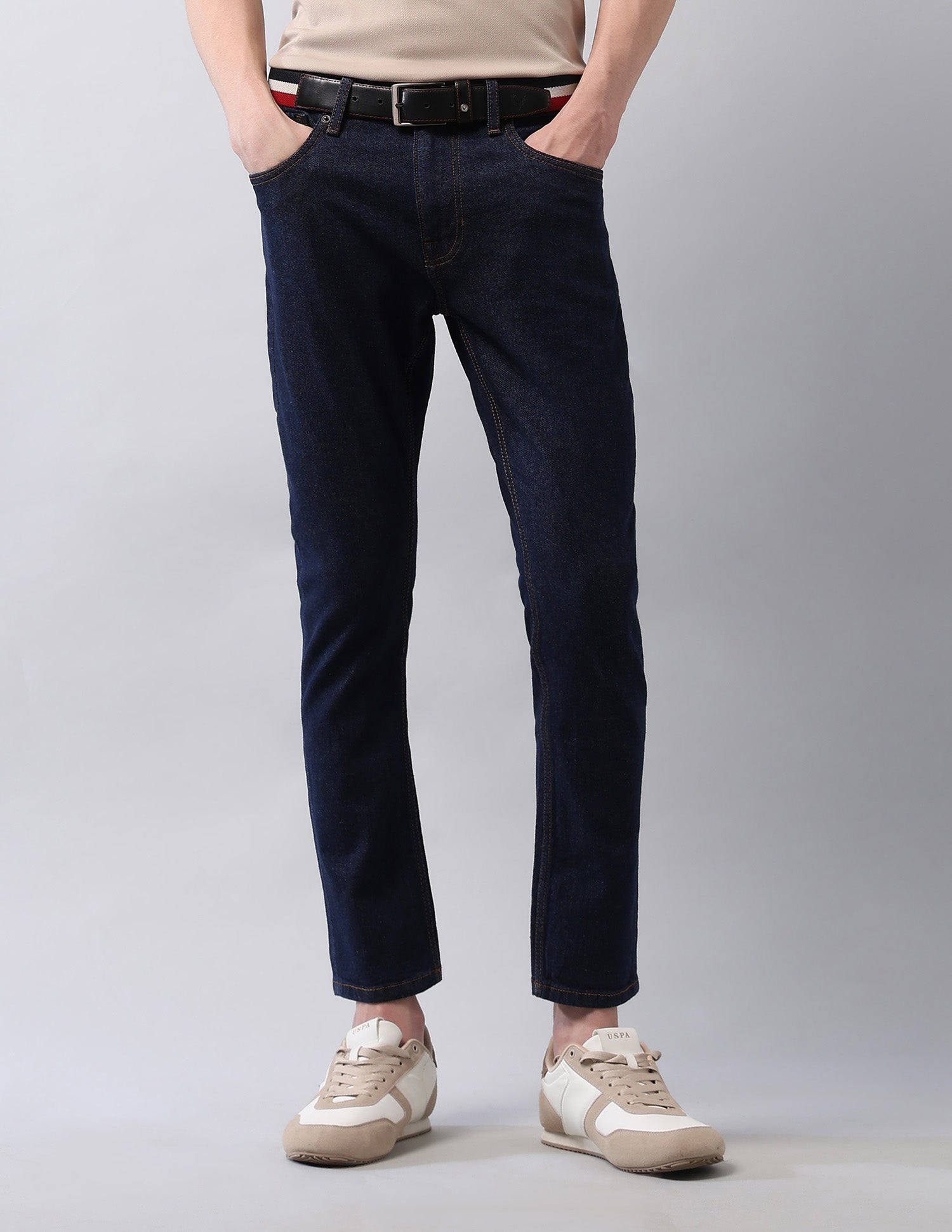 Henry Tapered Fit Blue Jeans Blue - U.S. Polo Assn. India | Large