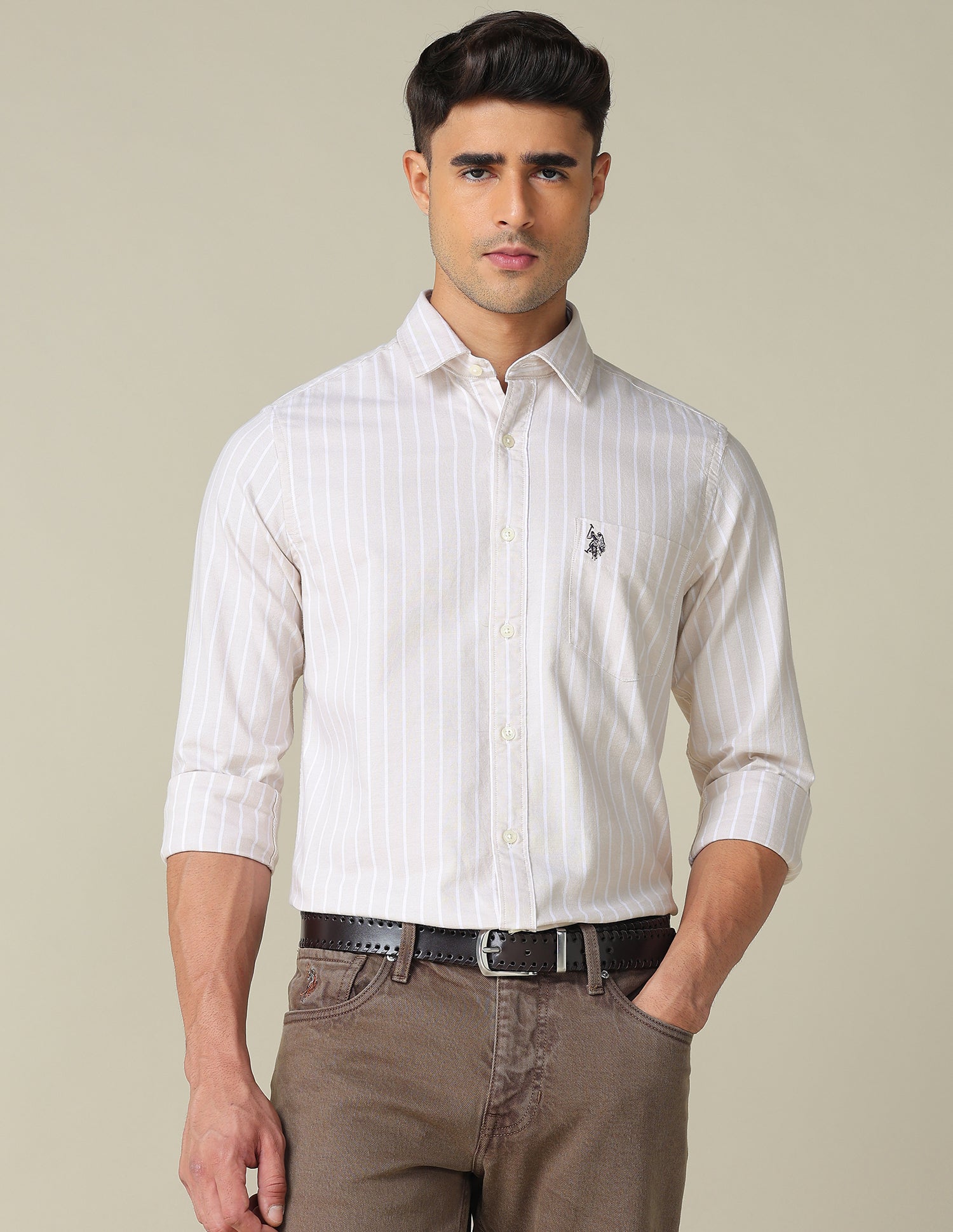 Vertical Striped Tailored Fit Shirt