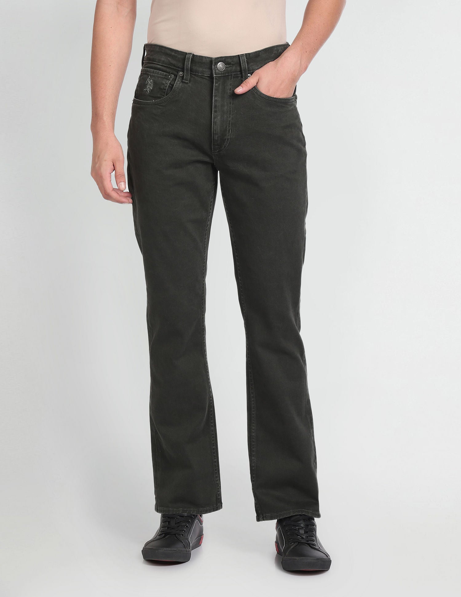Connor Bootcut Fit Green Jeans Green - U.S. Polo Assn. India | Large