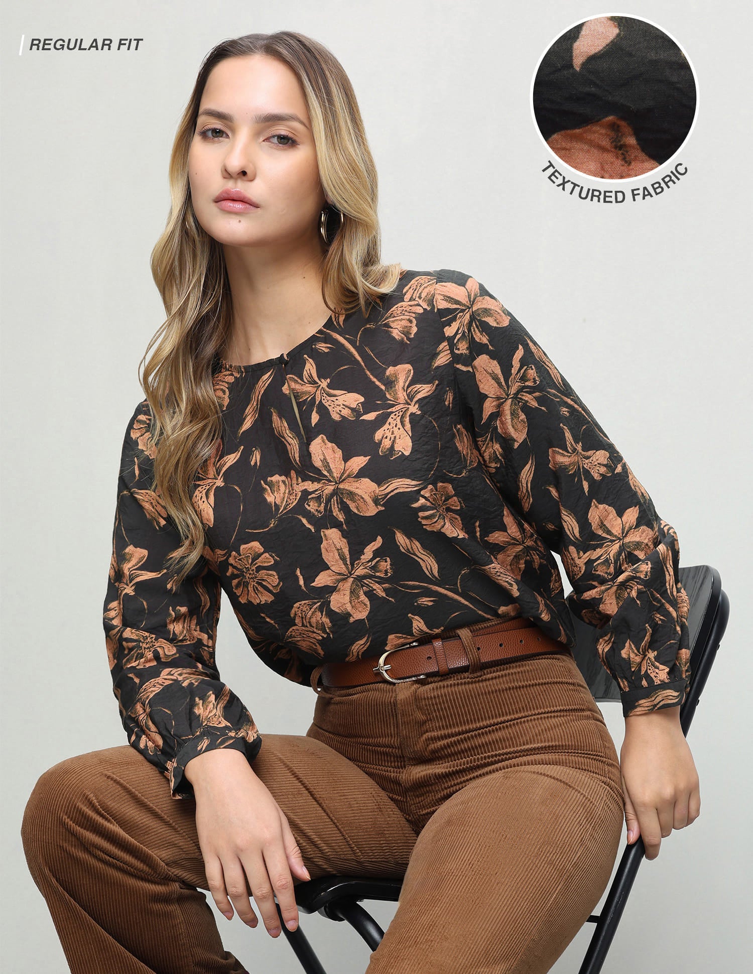 Floral Printed Regular Fit Top