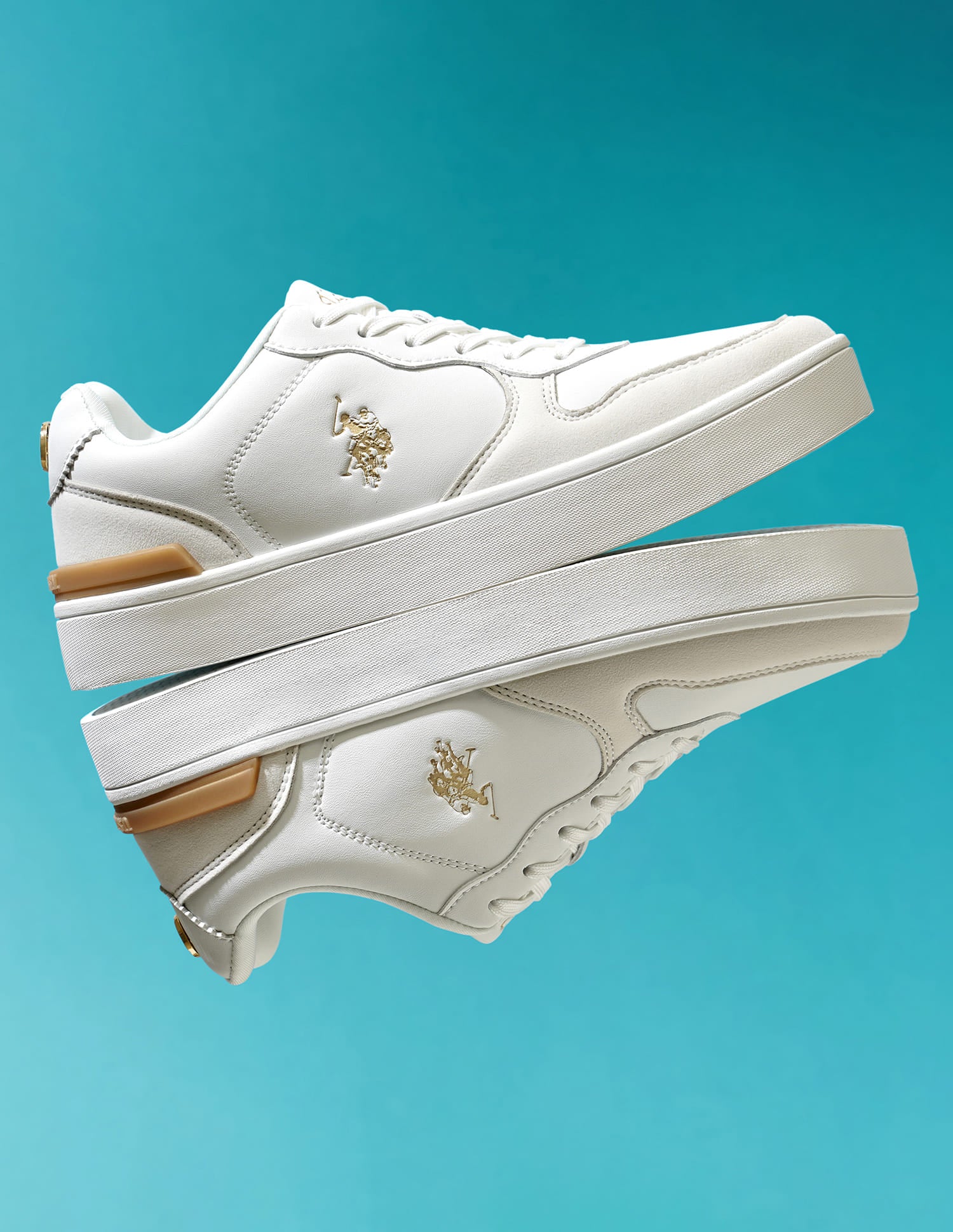 Women Textured Ingrid Sneakers Off White - U.S. Polo Assn. India | Large