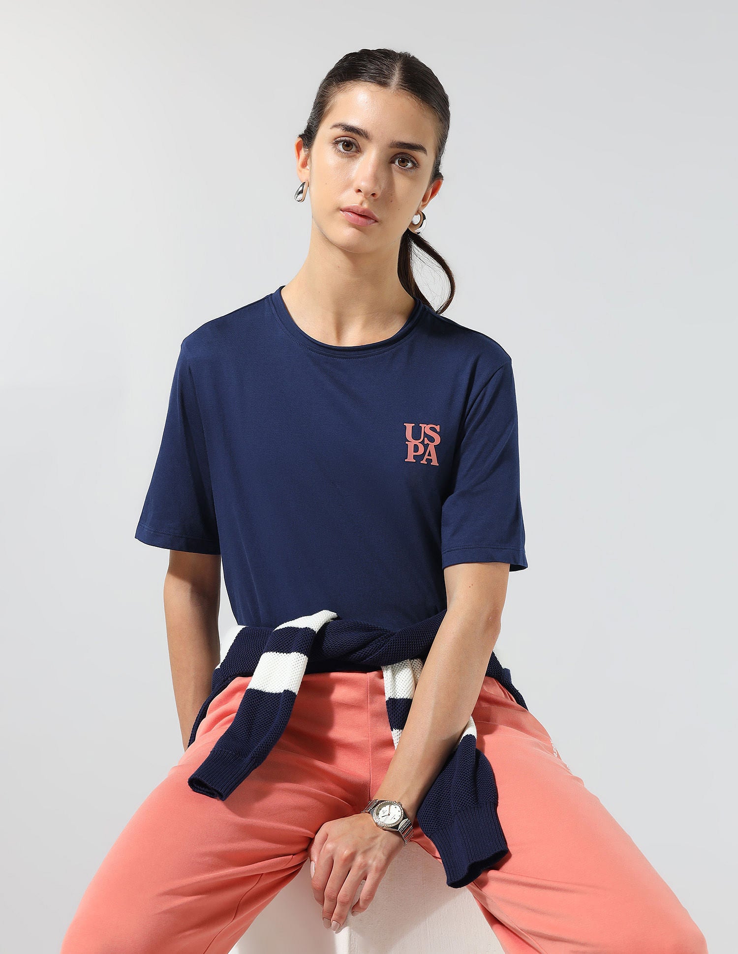 Relaxed Fit Solid Lounge T-Shirt Navy - U.S. POLO ASSN. | Large