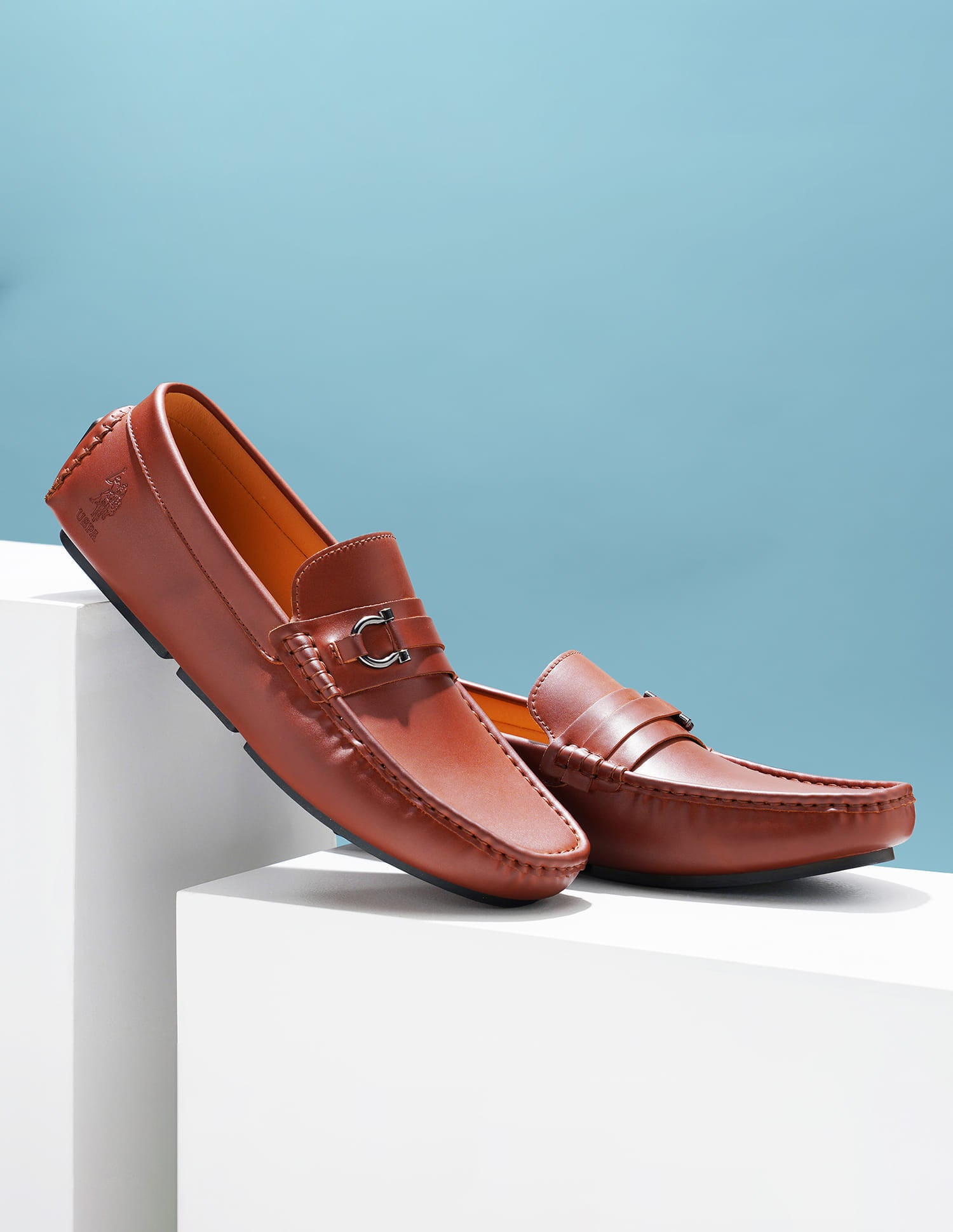 Men Solid Cronus 6.0 Loafers Tan - U.S. Polo Assn. India | Large