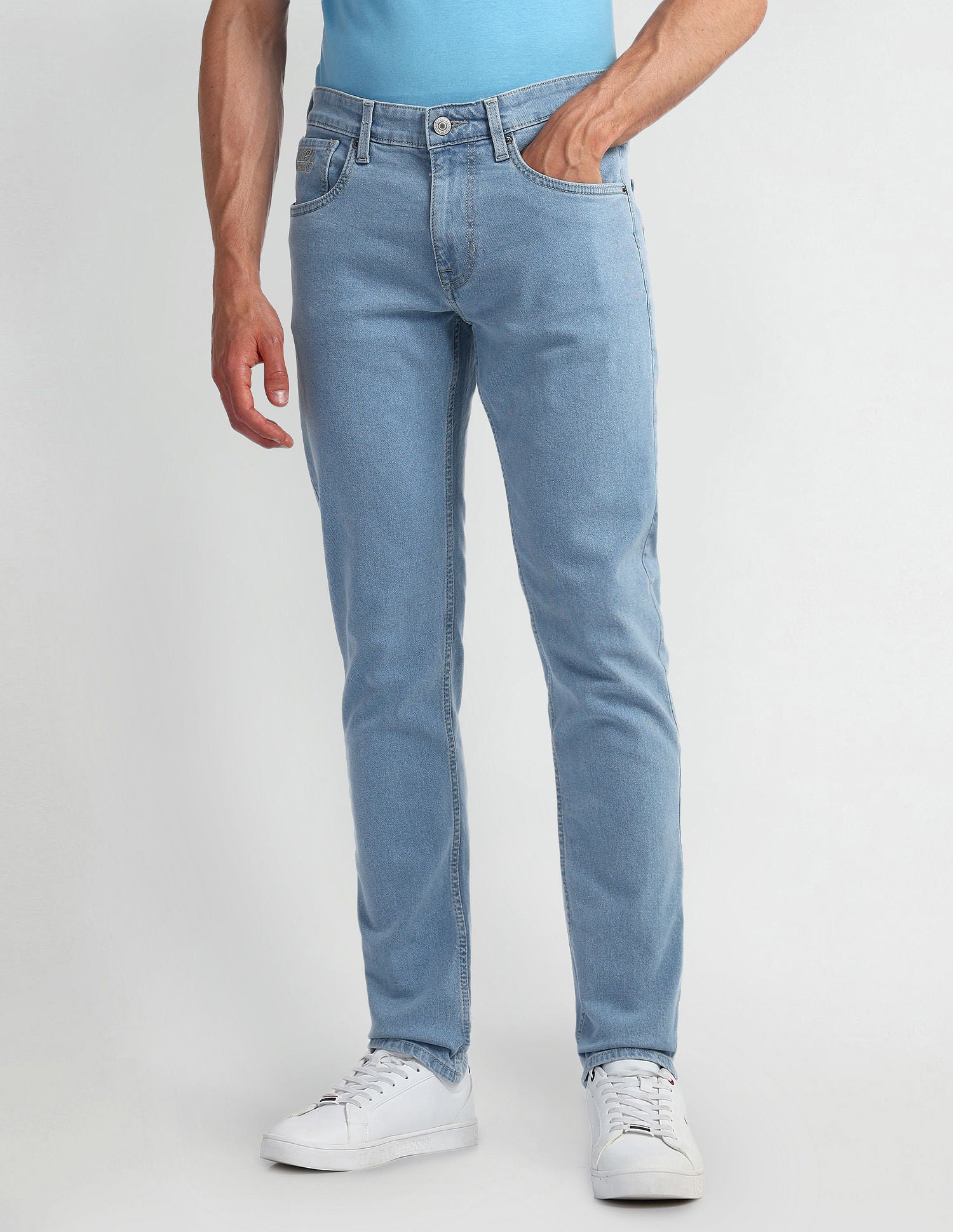 Brandon Slim Fit Blue Jeans Light Blue - U.S. Polo Assn. India | Large