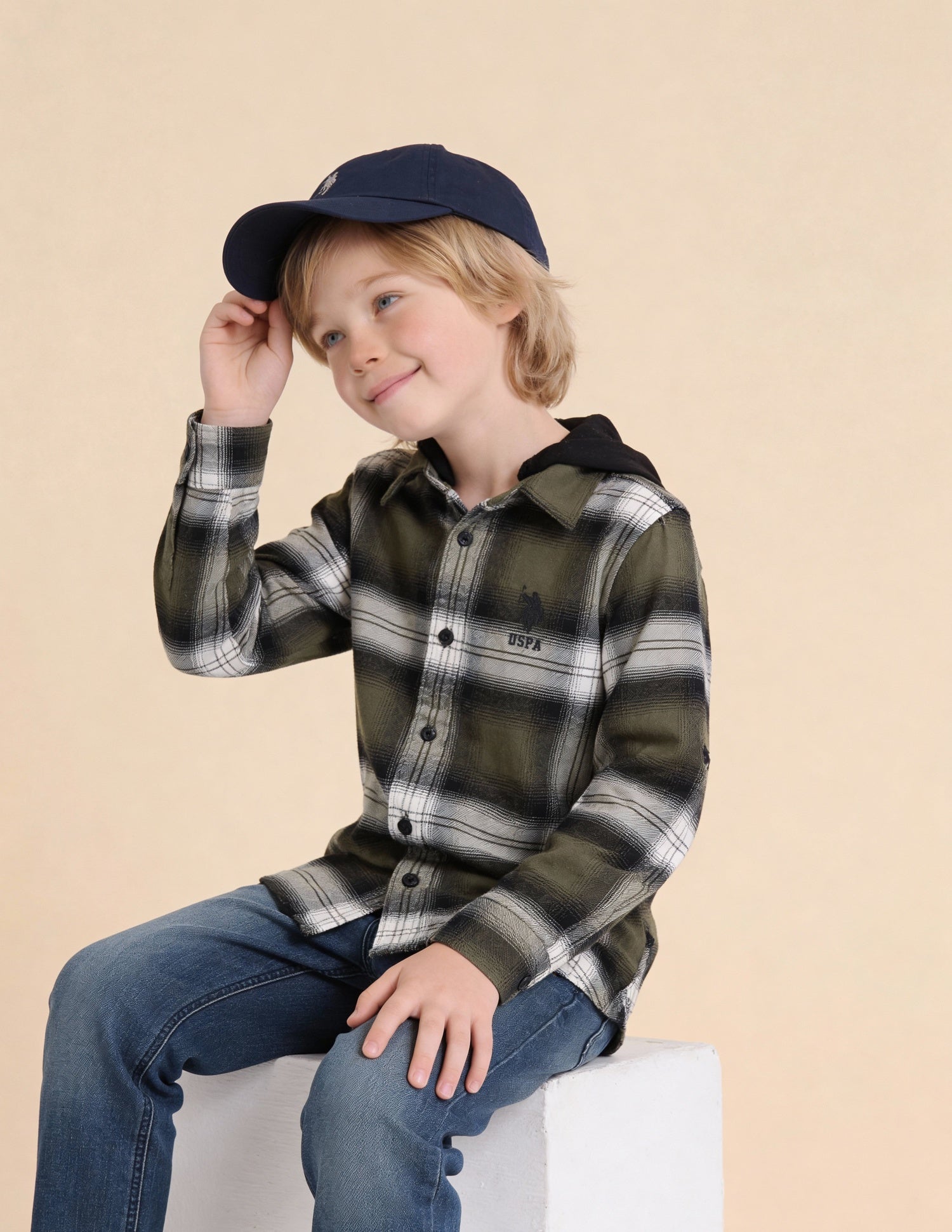 Boys Tartan Checked Regular Fit Shirt
