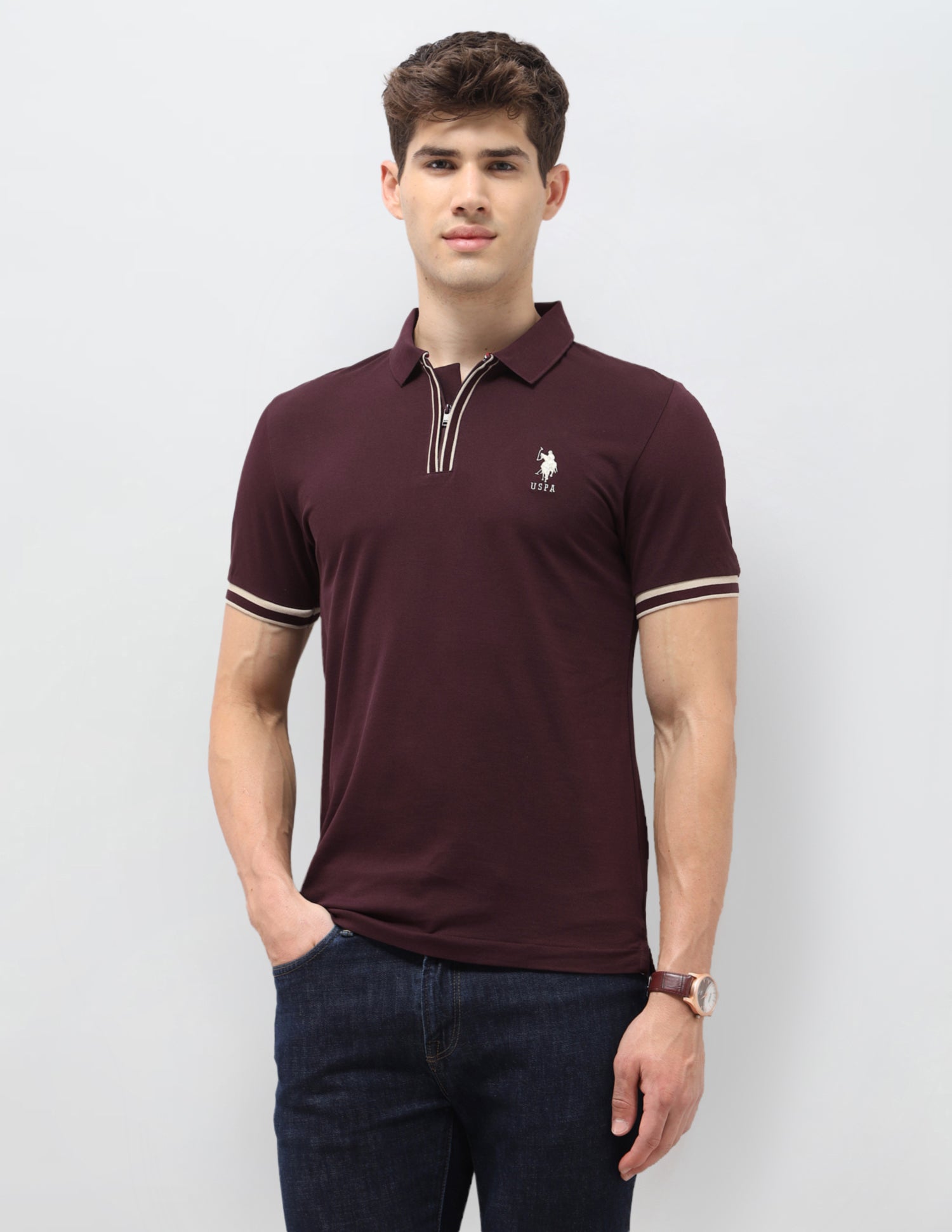 Solid Slim Fit Polo Shirt