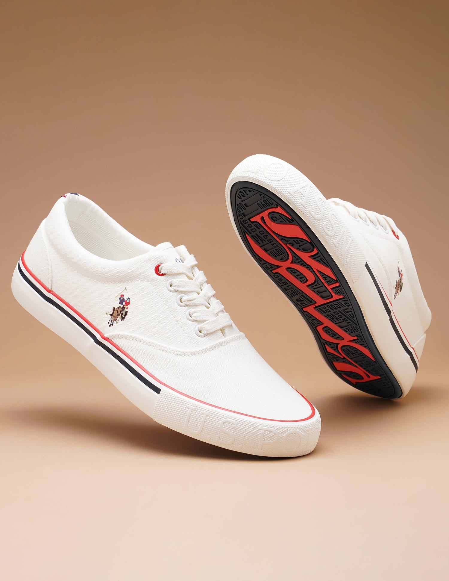 Men Lace-Ups Clyde 2.0 Sneakers Off White - U.S. Polo Assn. India | Large