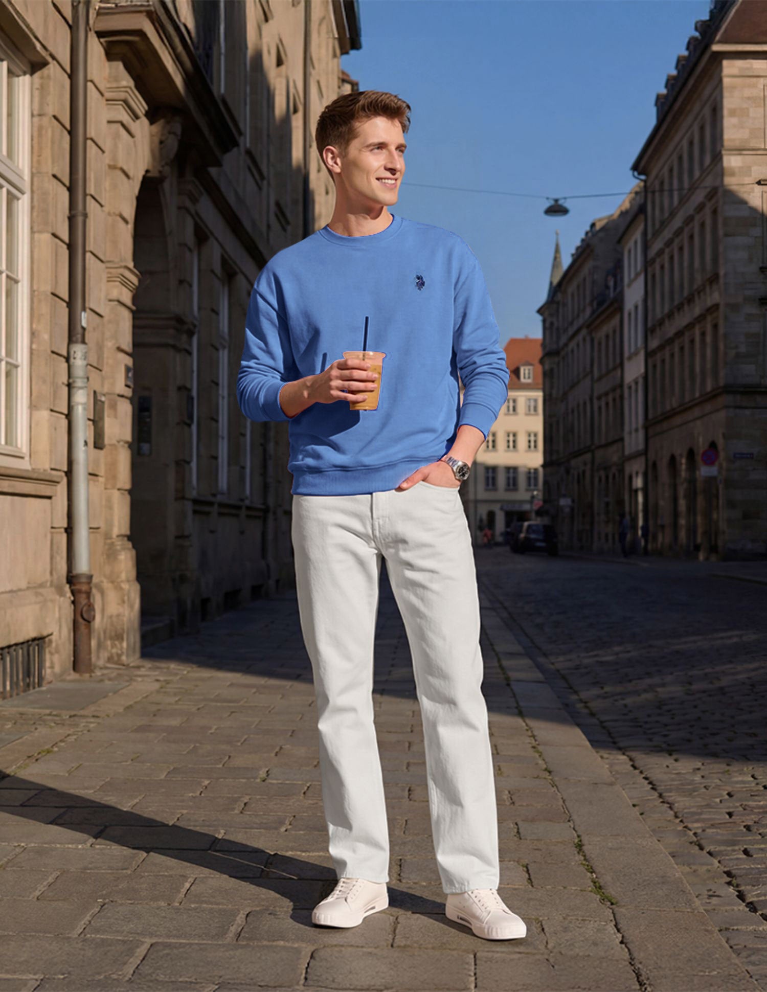 Solid Relaxed Fit Sweatshirt