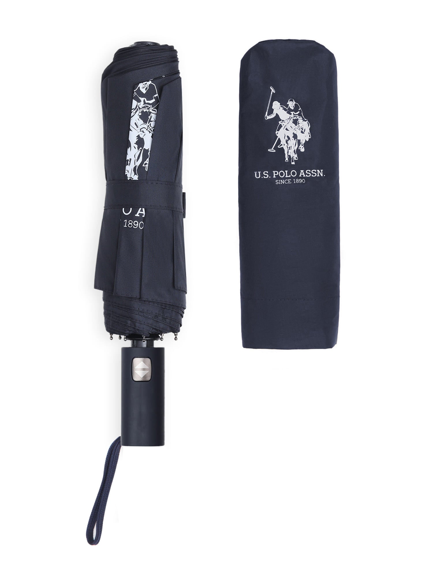 Logo Print Durable Umbrella Blue - U.S. Polo Assn. India | Large