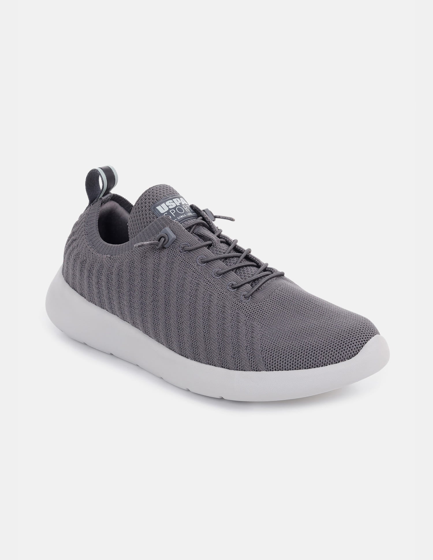 Men Solid Rocco Sports Sneakers Dark Grey - U.S. Polo Assn. India | Large