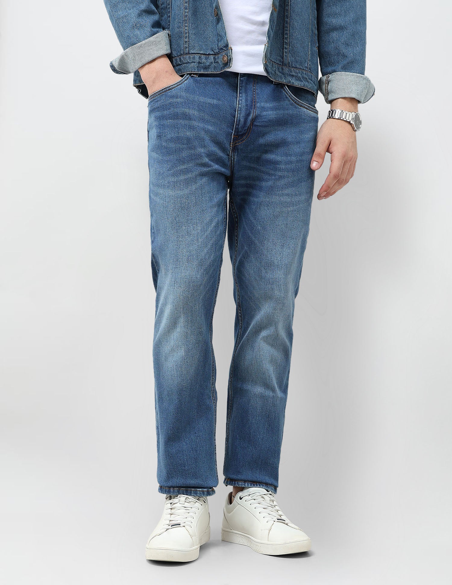 Harold Slim Straight Fit Blue Jeans