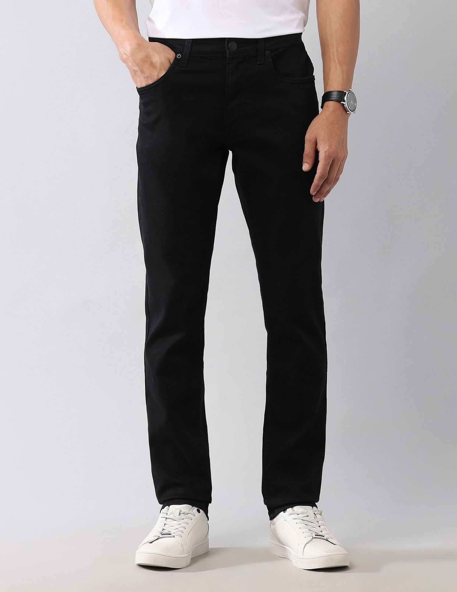 Brandon Slim Tapered Fit Black Jeans
