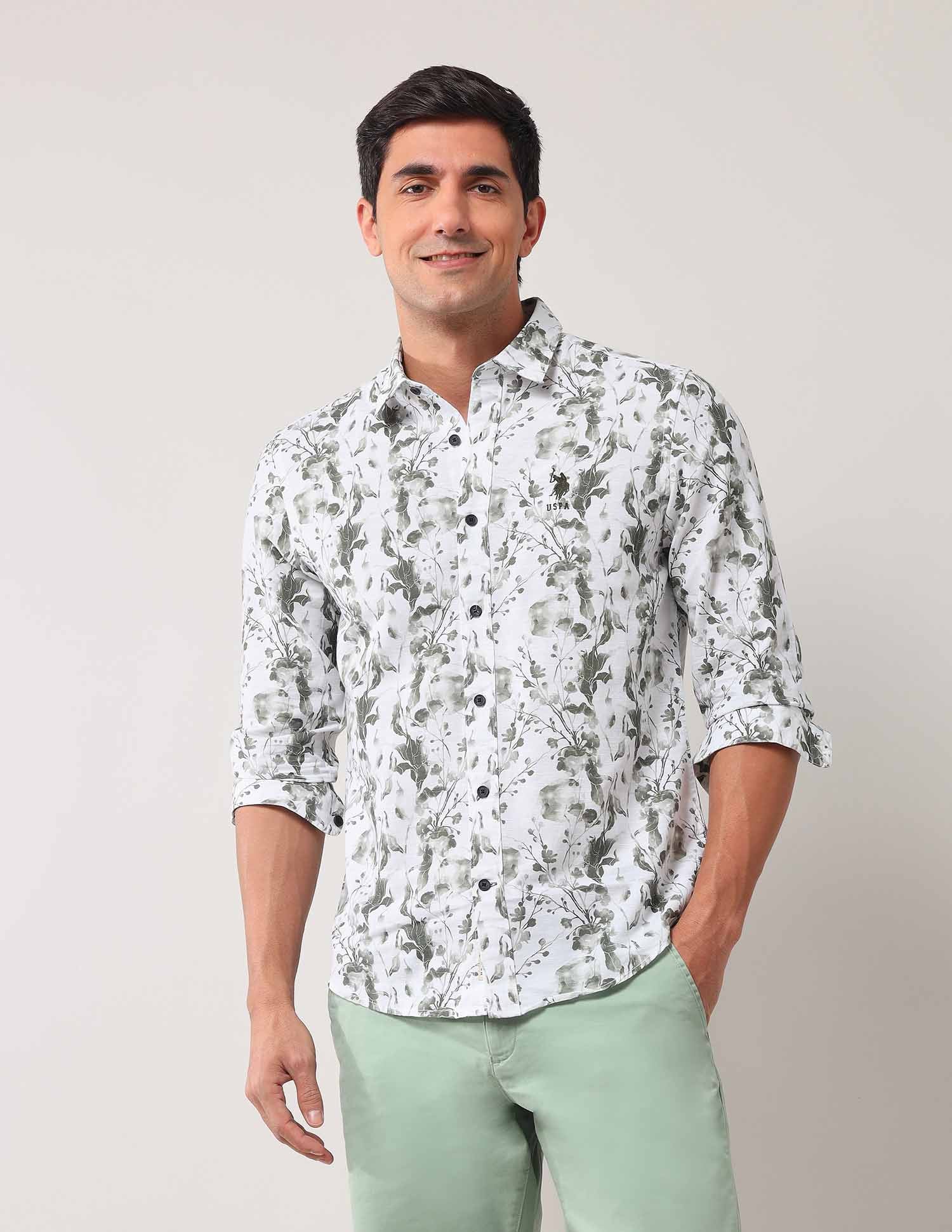 Regular Fit Floral Printed Shirt