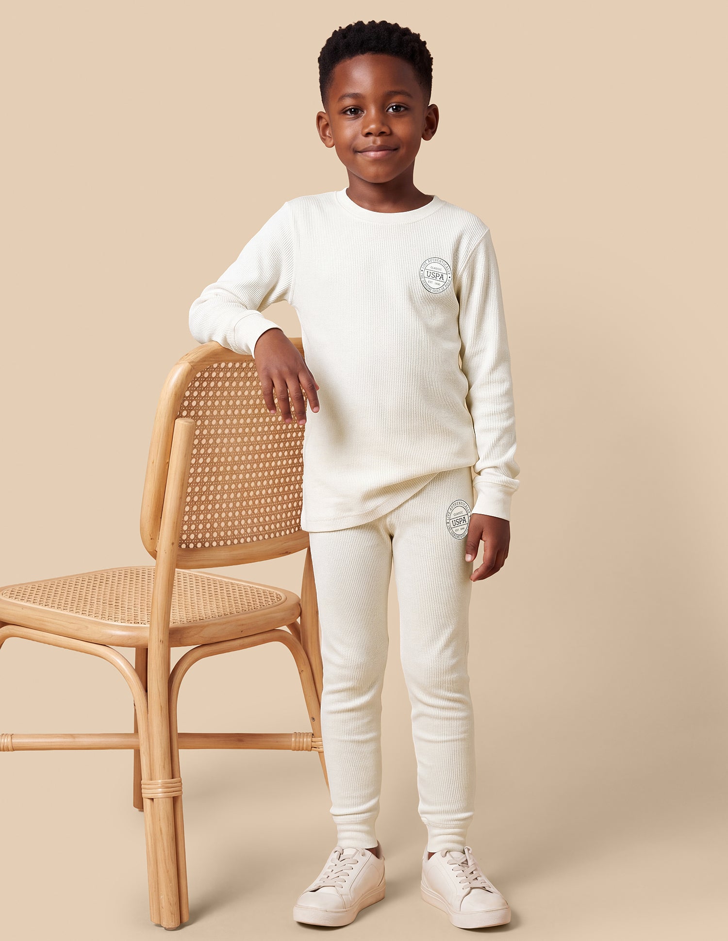 Kid's Thermal set Ecru - U.S. Polo Assn. India | Large