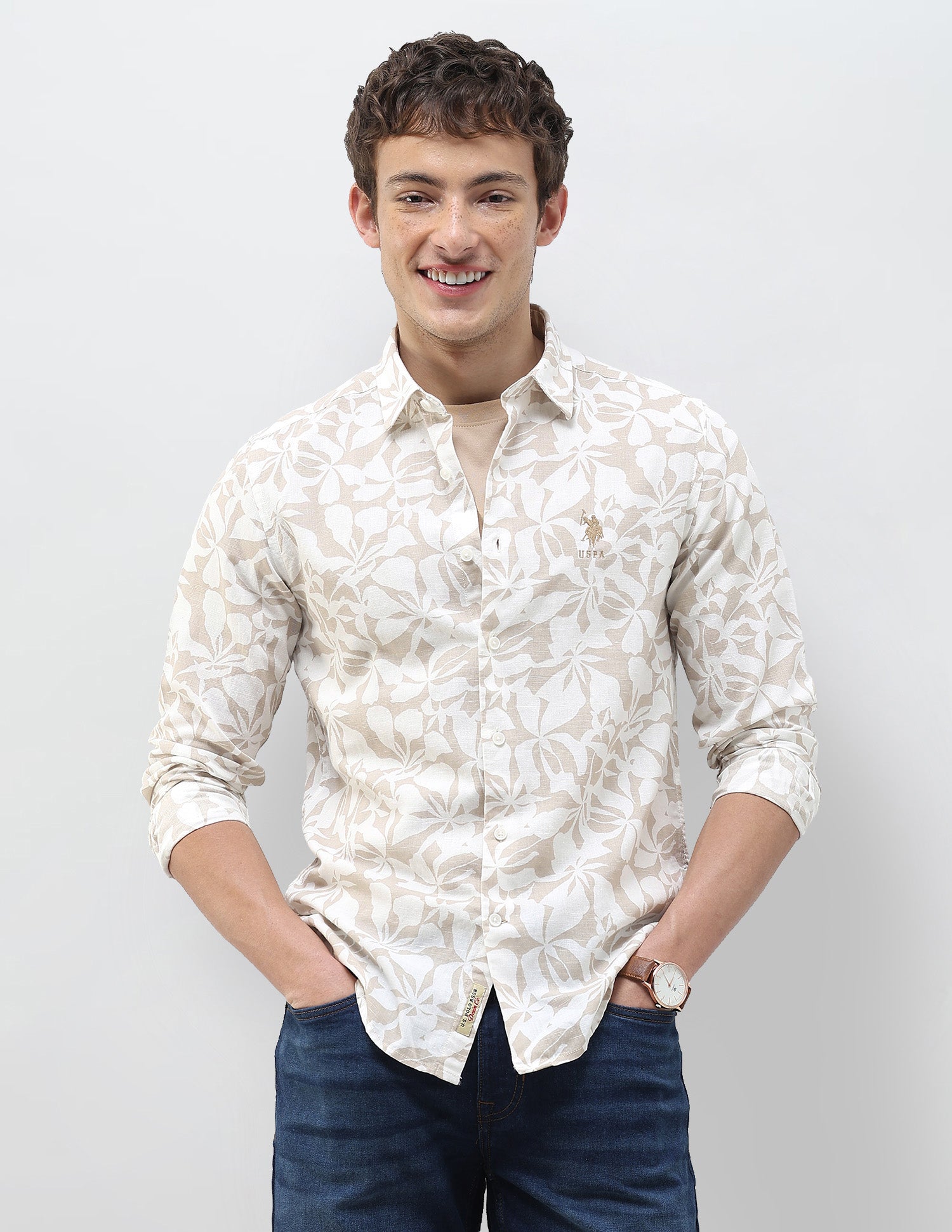 Floral Printed Regular Fit Shirt