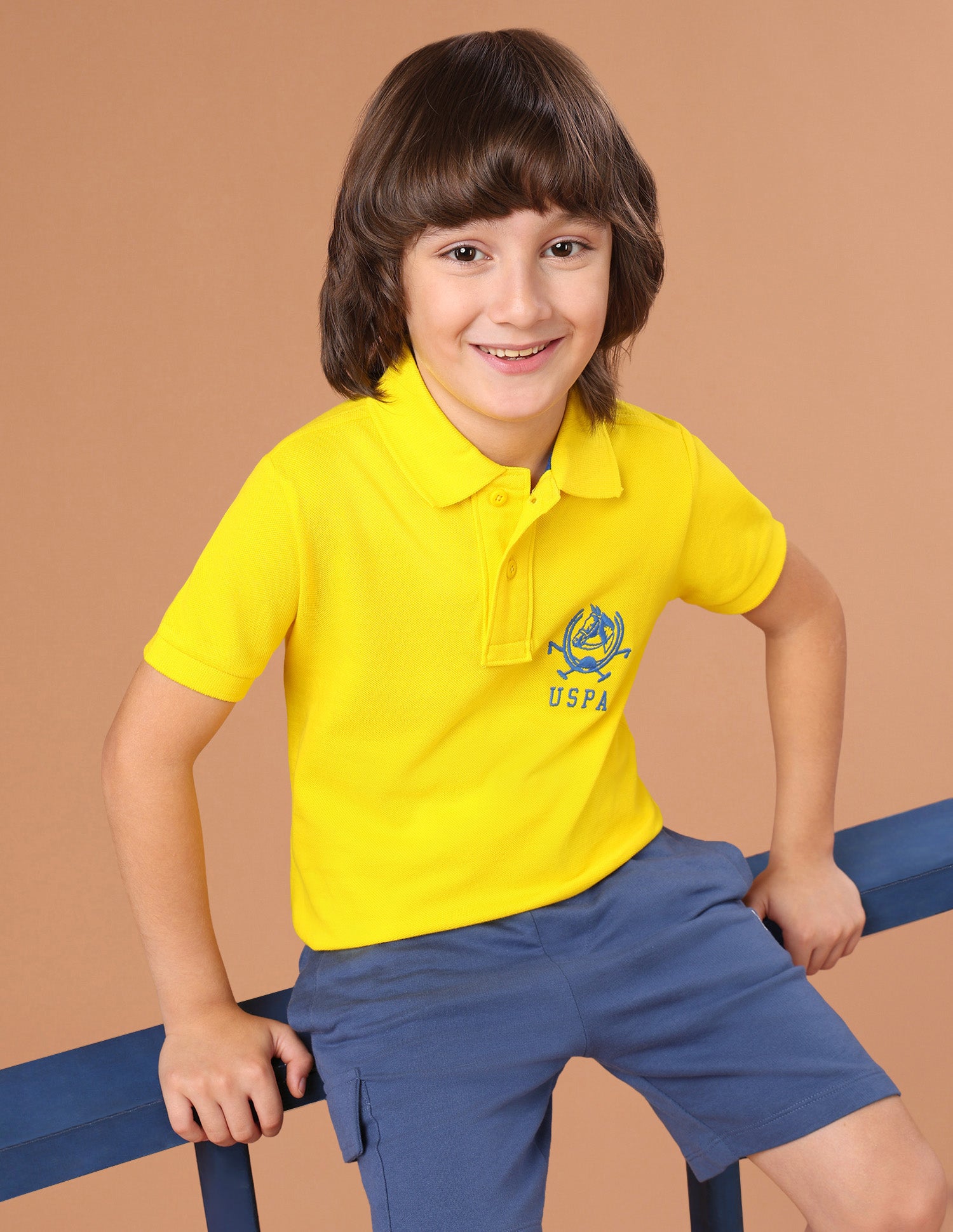 Solid Regular Fit Polo Shirt Yellow - U.S. Polo Assn. India | Large