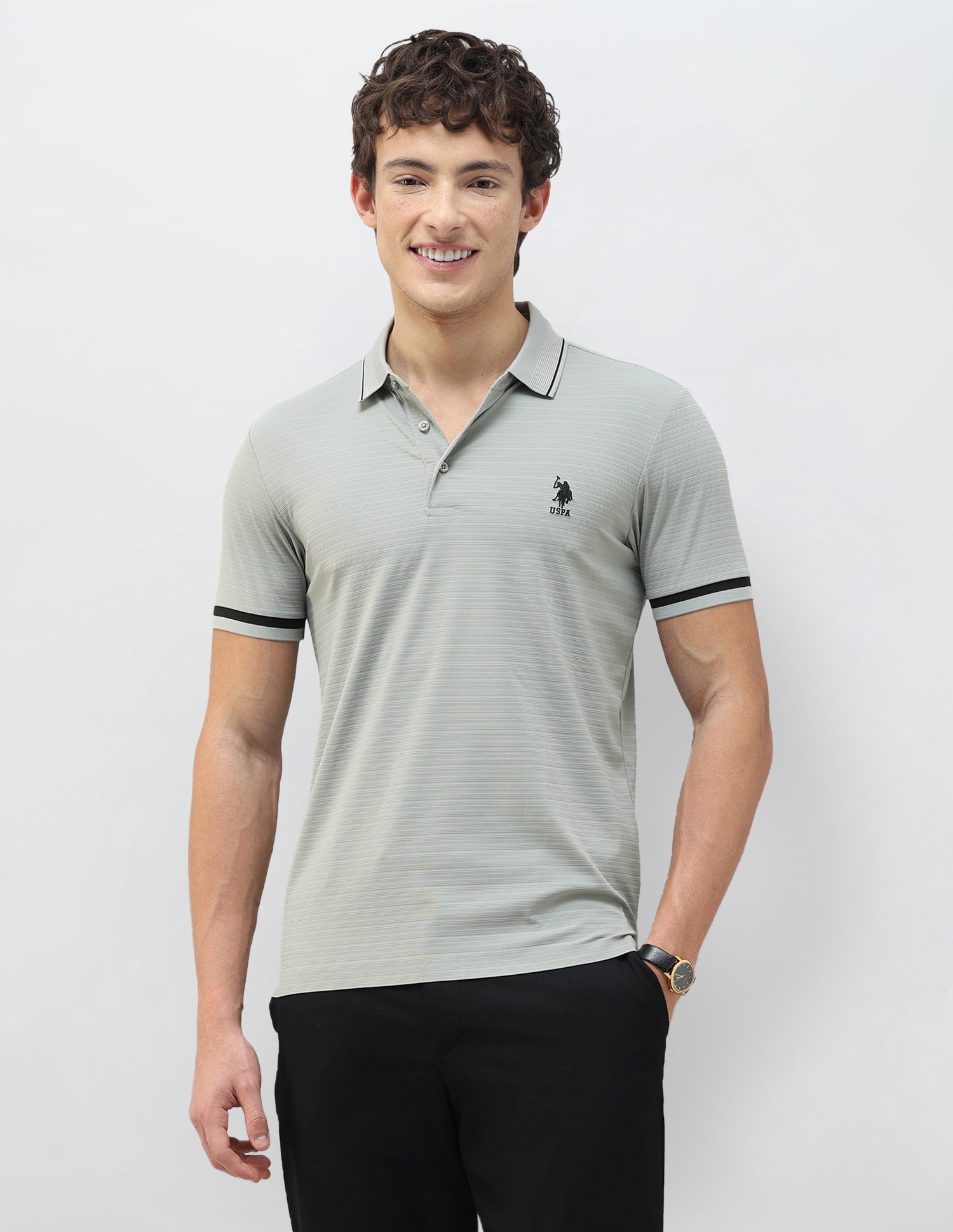 Textured Regular Fit Polo Shirt